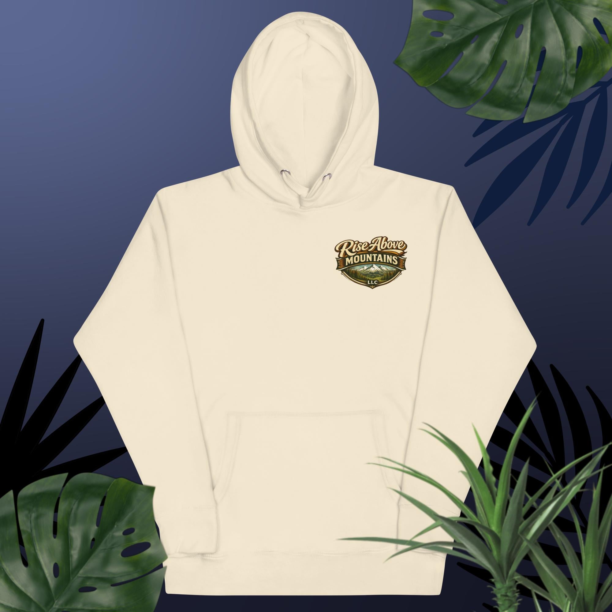 Unisex "Rise above adversity" Hoodie - Rise Above Mountains LLC