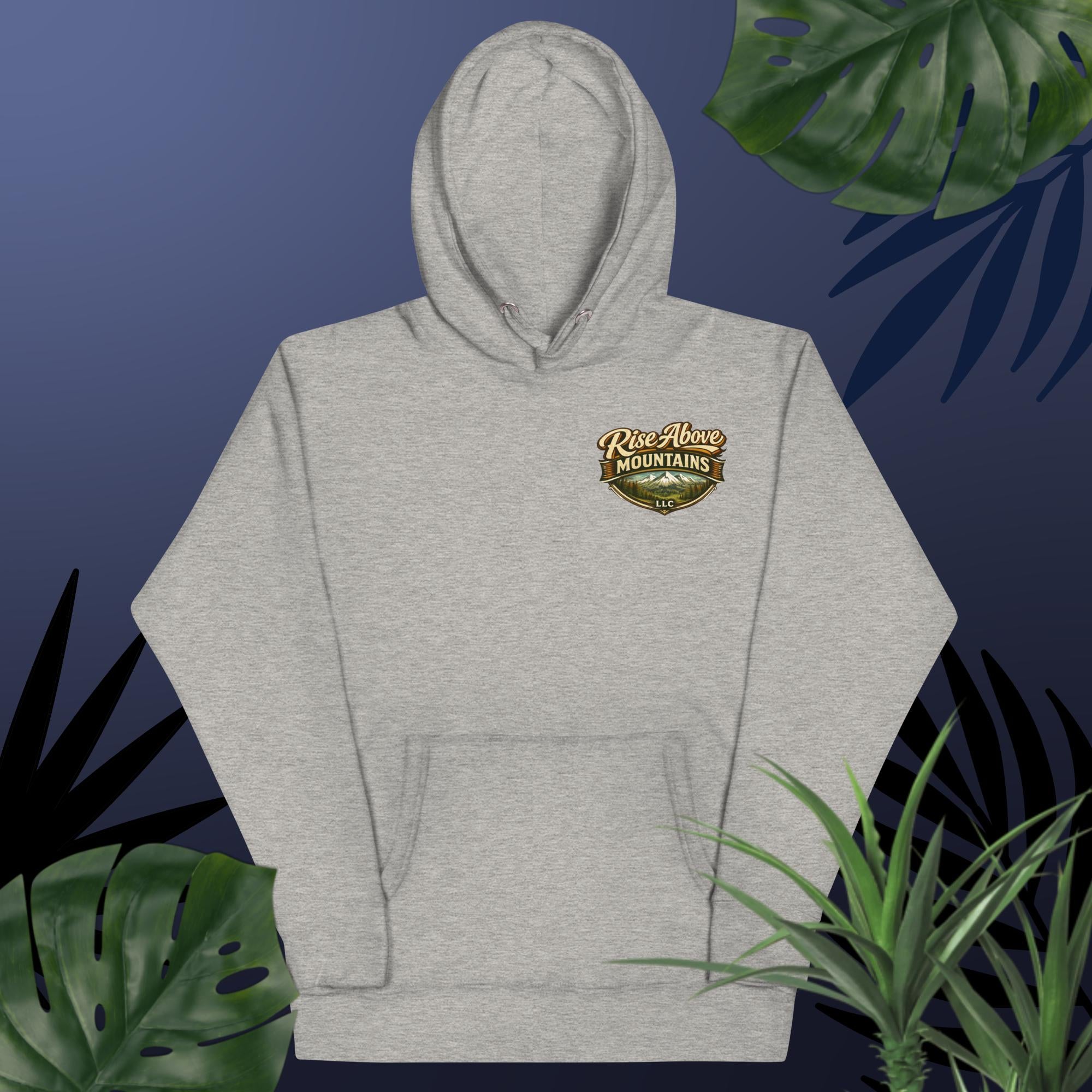 Unisex "Rise above adversity" Hoodie - Rise Above Mountains LLC