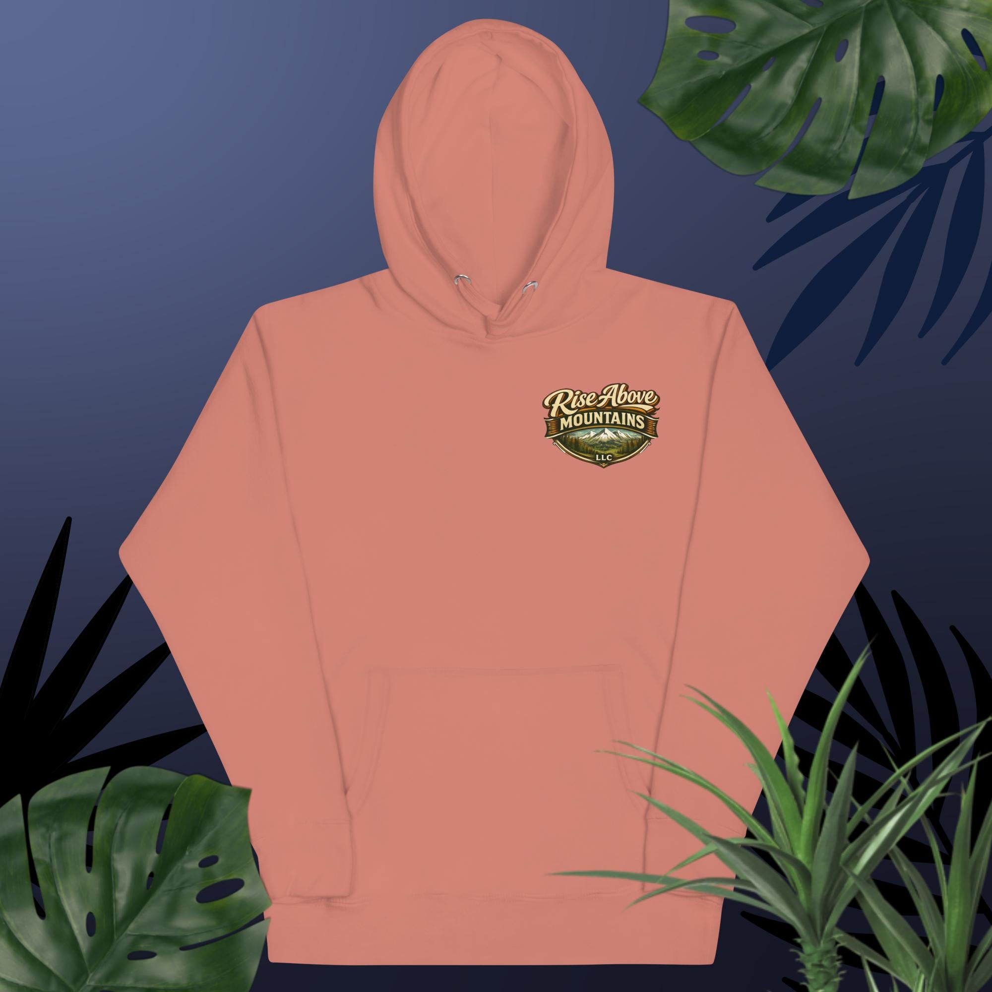 Unisex "Rise above adversity" Hoodie - Rise Above Mountains LLC