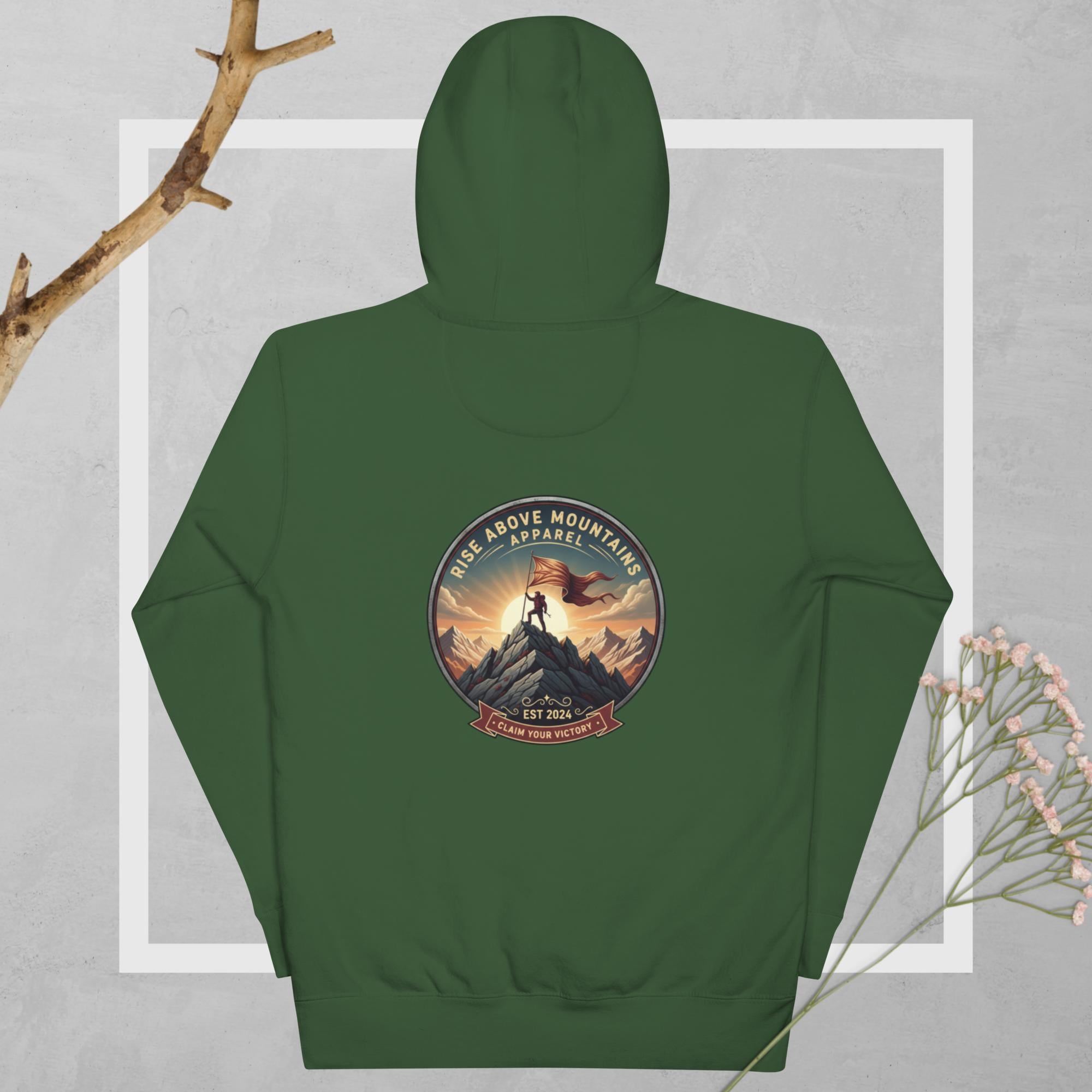 Unisex "Claim your victory" Hoodie - Rise Above Mountains LLC
