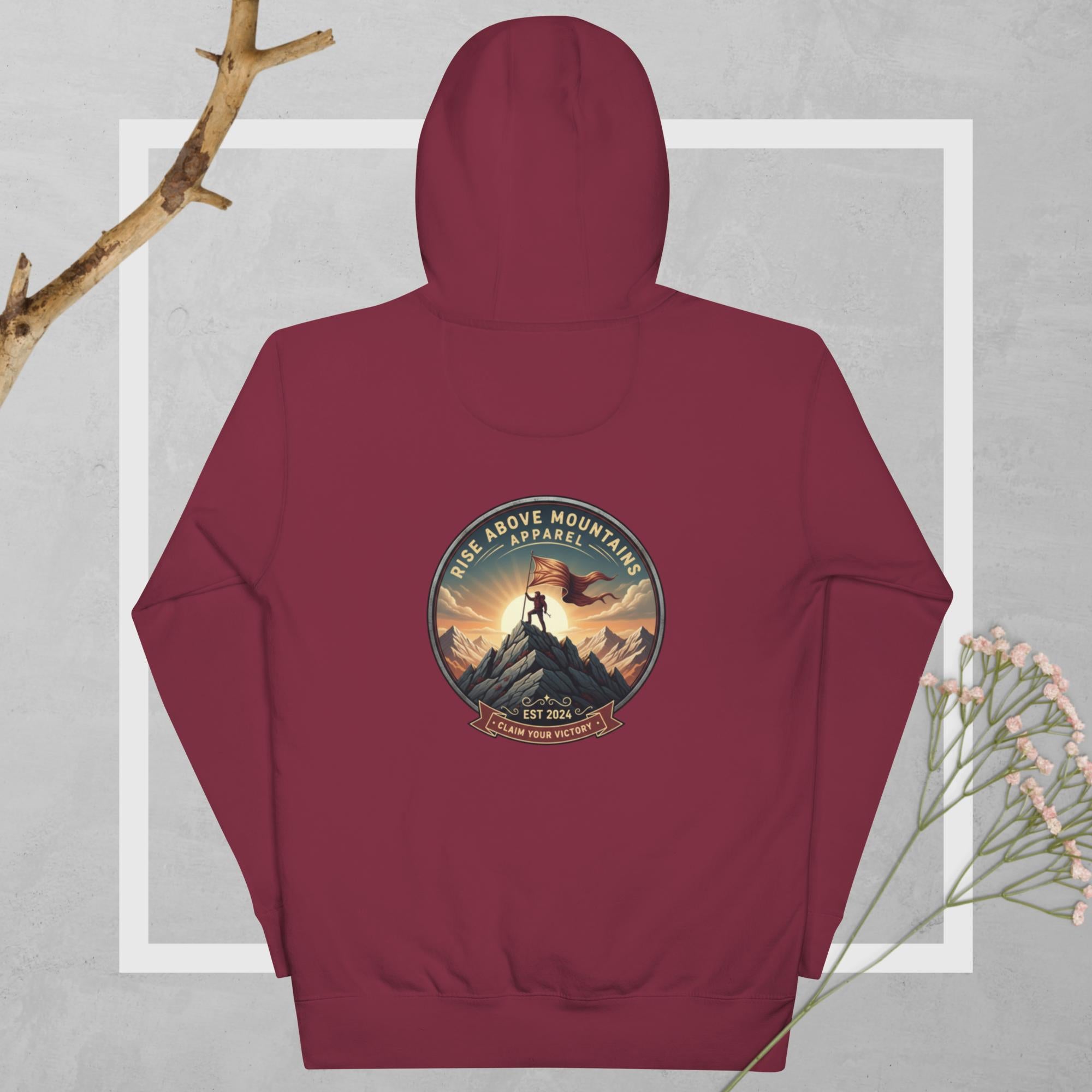 Unisex "Claim your victory" Hoodie - Rise Above Mountains LLC