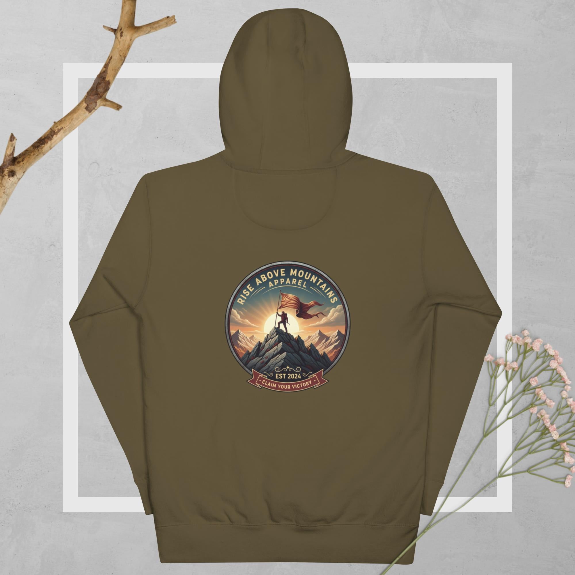 Unisex "Claim your victory" Hoodie - Rise Above Mountains LLC