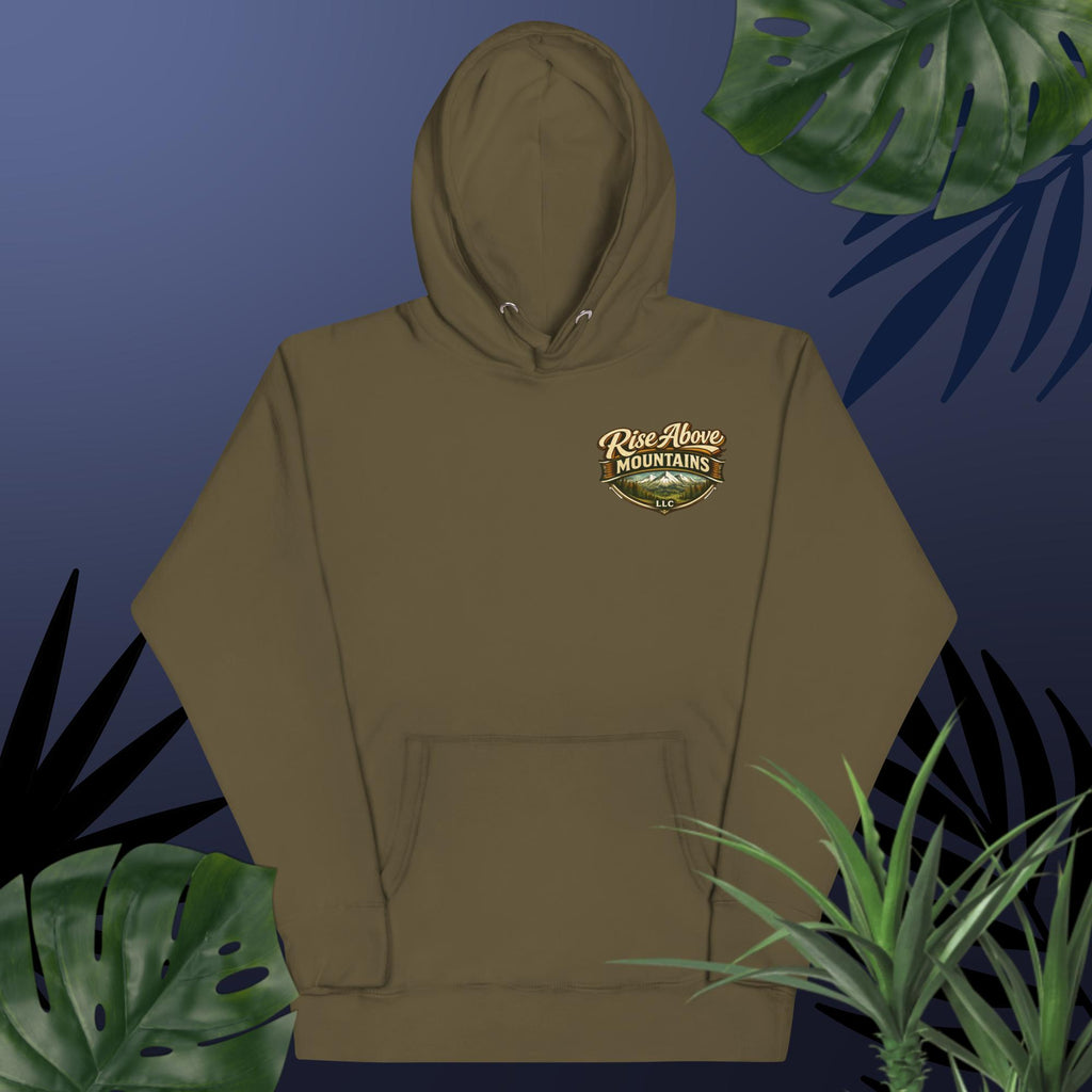 Unisex "Rise above adversity" Hoodie - Rise Above Mountains LLC