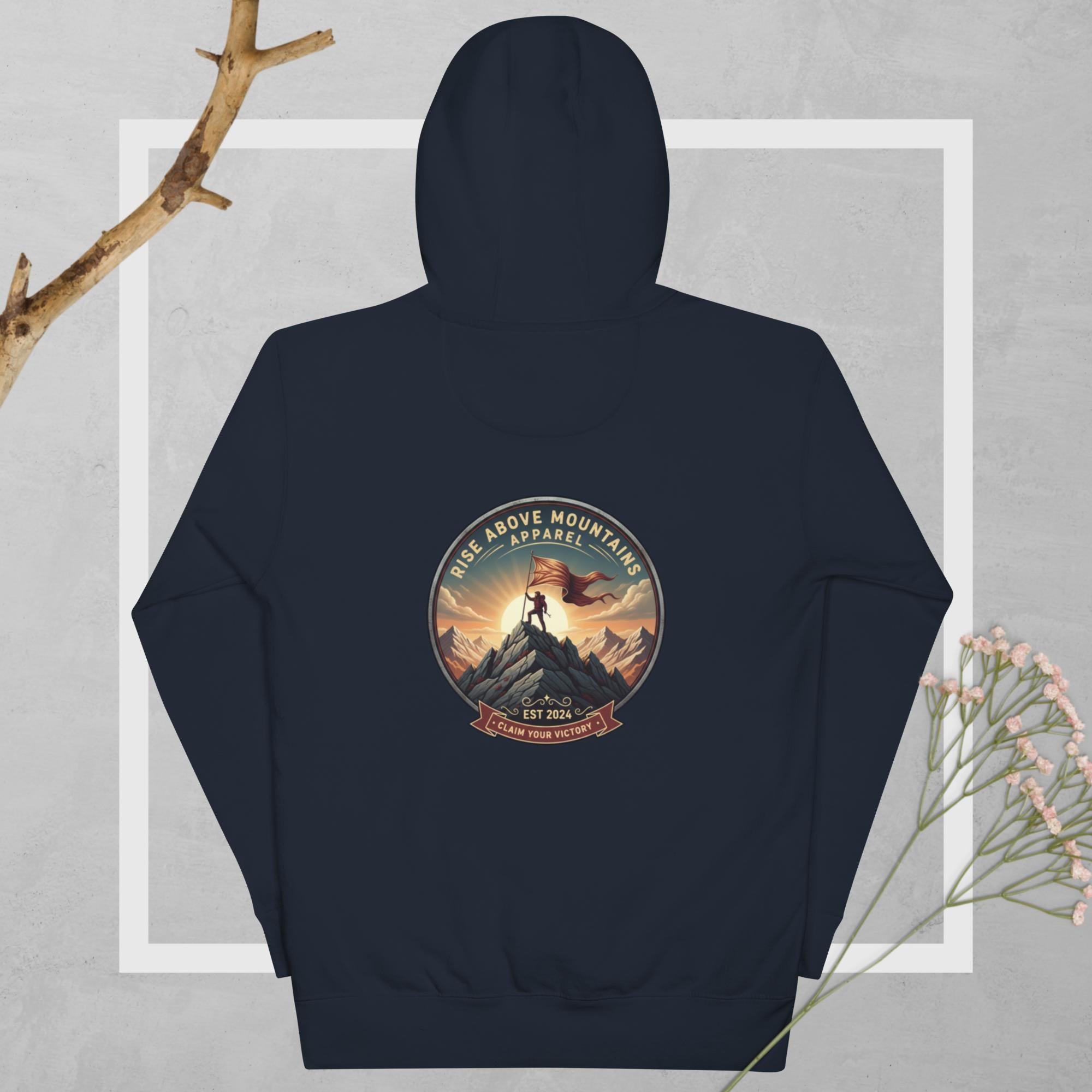 Unisex "Claim your victory" Hoodie - Rise Above Mountains LLC