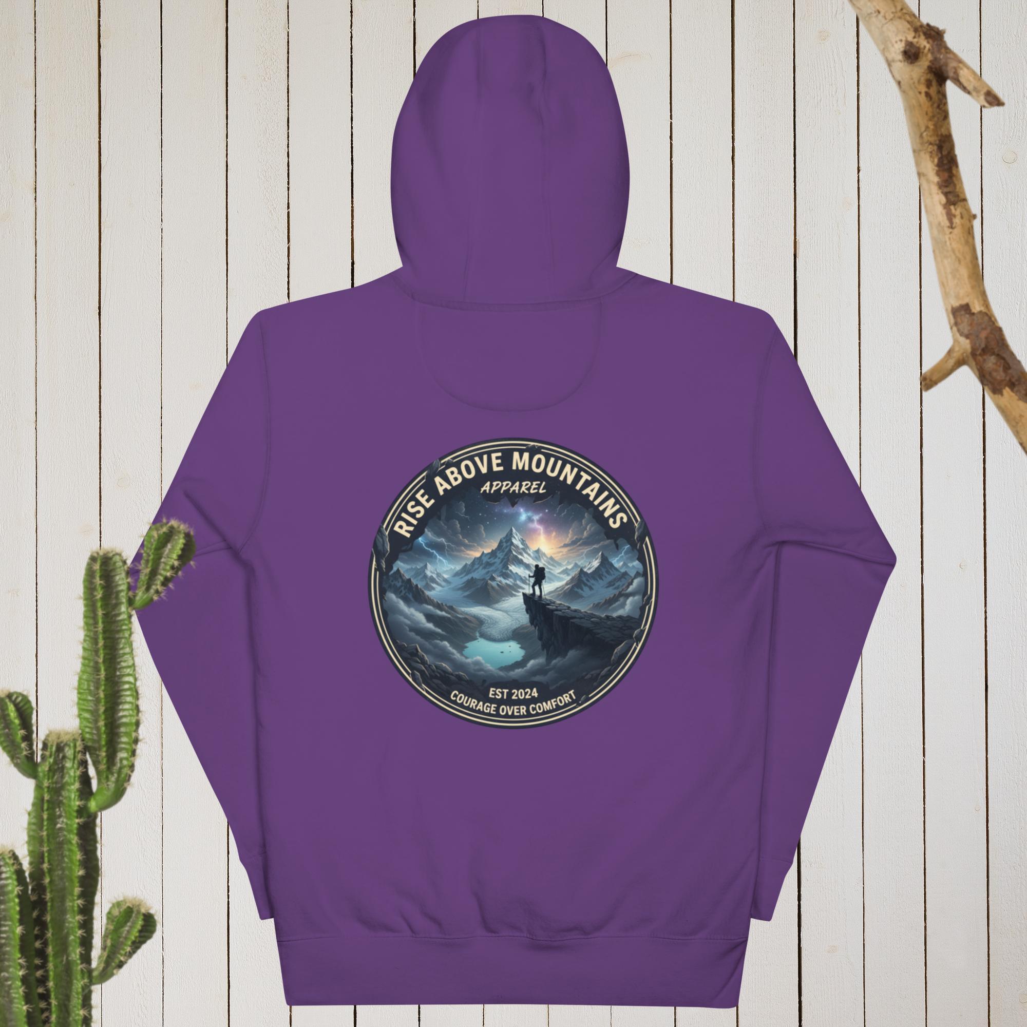 Unisex "Courage over comfort" Hoodie - Rise Above Mountains LLC