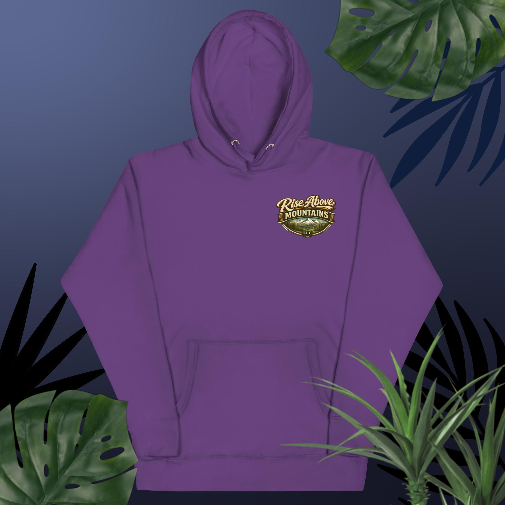 Unisex "Rise above adversity" Hoodie - Rise Above Mountains LLC