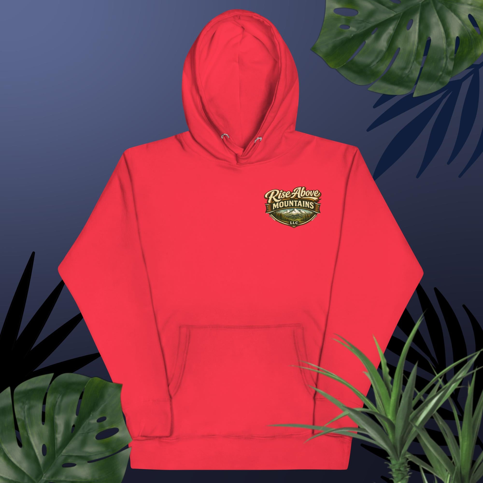 Unisex "Rise above adversity" Hoodie - Rise Above Mountains LLC