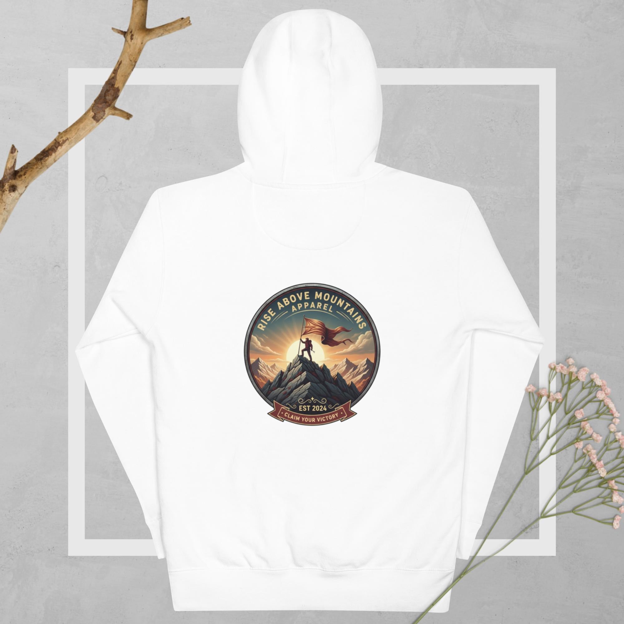 Unisex "Claim your victory" Hoodie - Rise Above Mountains LLC