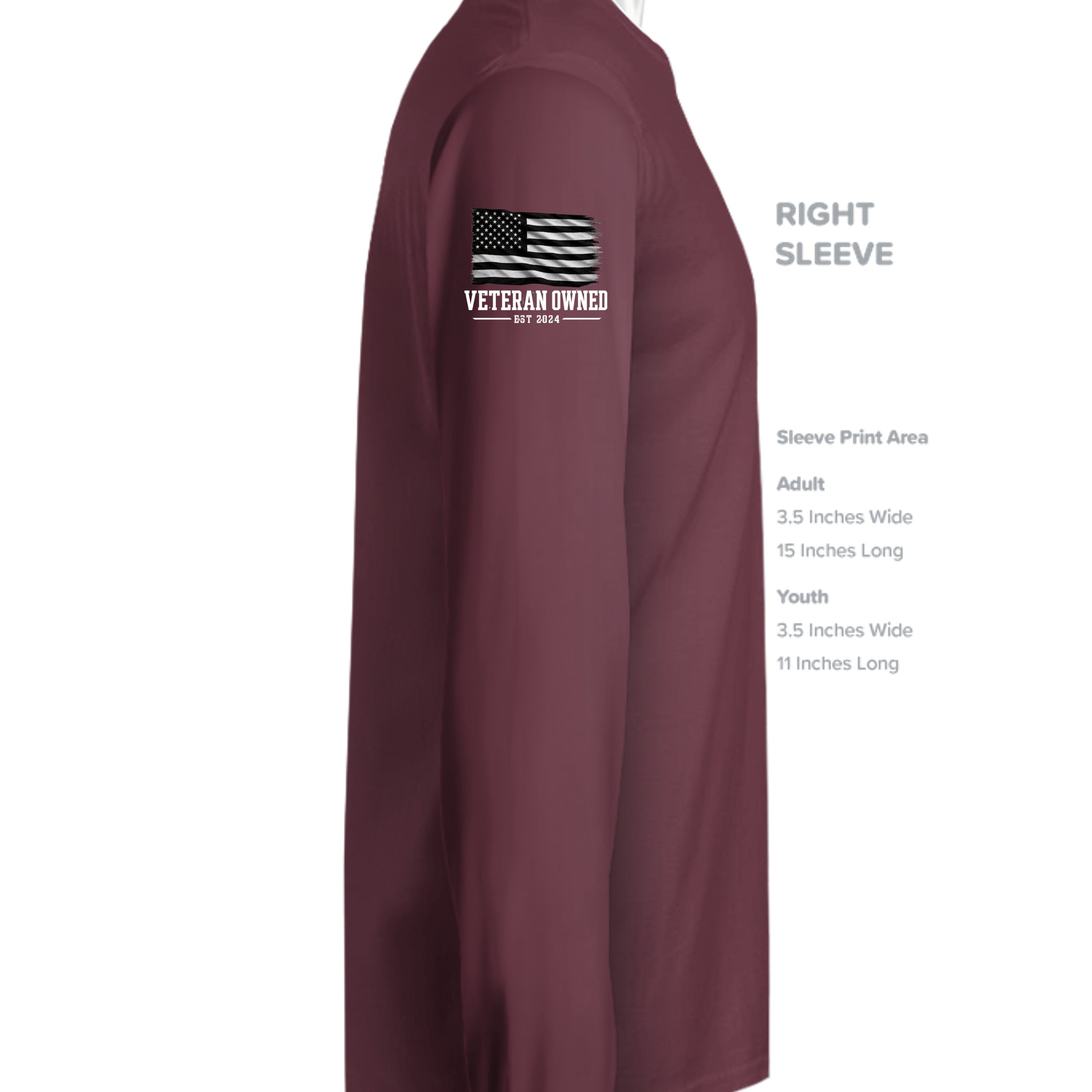 Maroon - ST350LS - SLEEVE_RIGHT