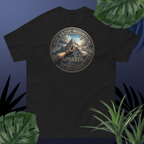 Unisex "Rise above adversity" classic tee - Rise Above Mountains LLC