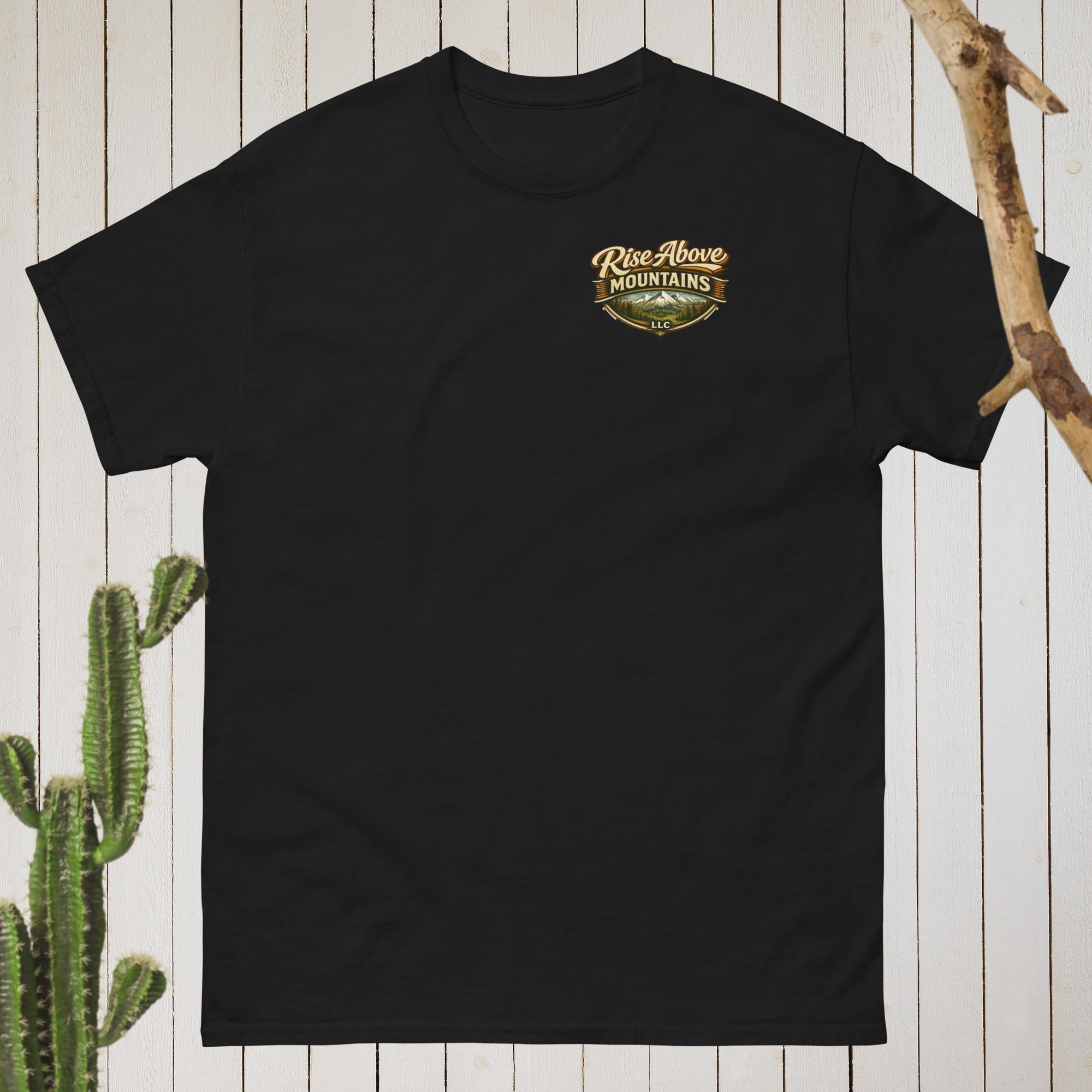 Unisex "Courage over comfort" classic tee - Rise Above Mountains LLC