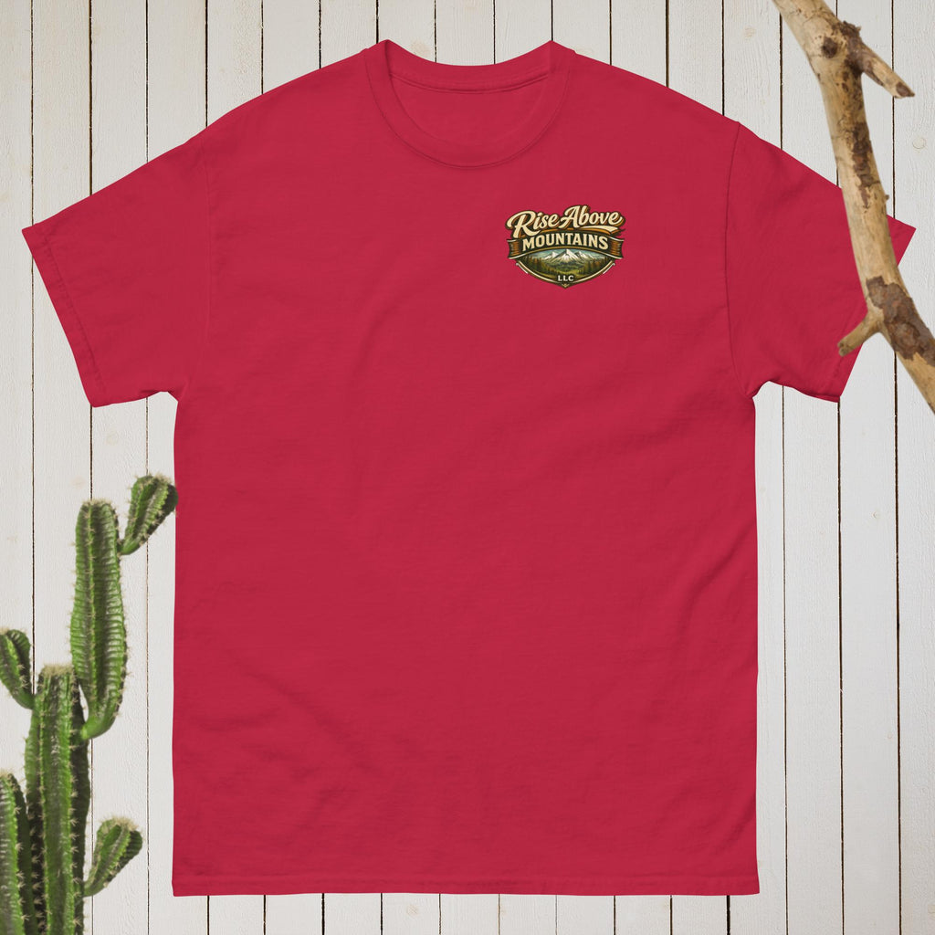 Unisex "Courage over comfort" classic tee - Rise Above Mountains LLC