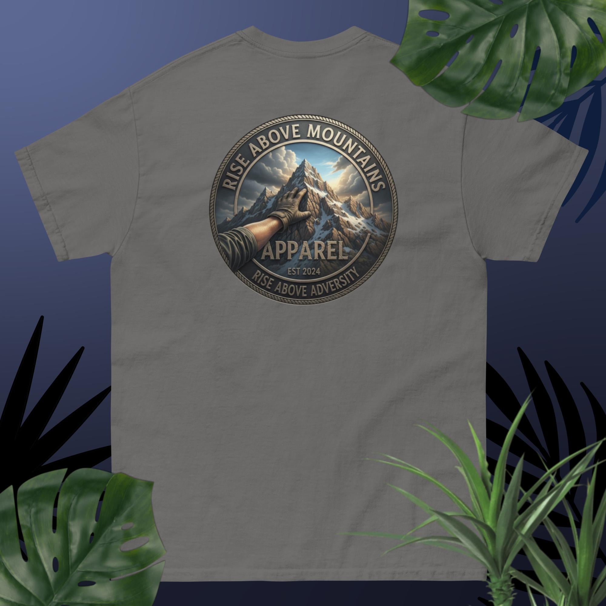 Unisex "Rise above adversity" classic tee - Rise Above Mountains LLC