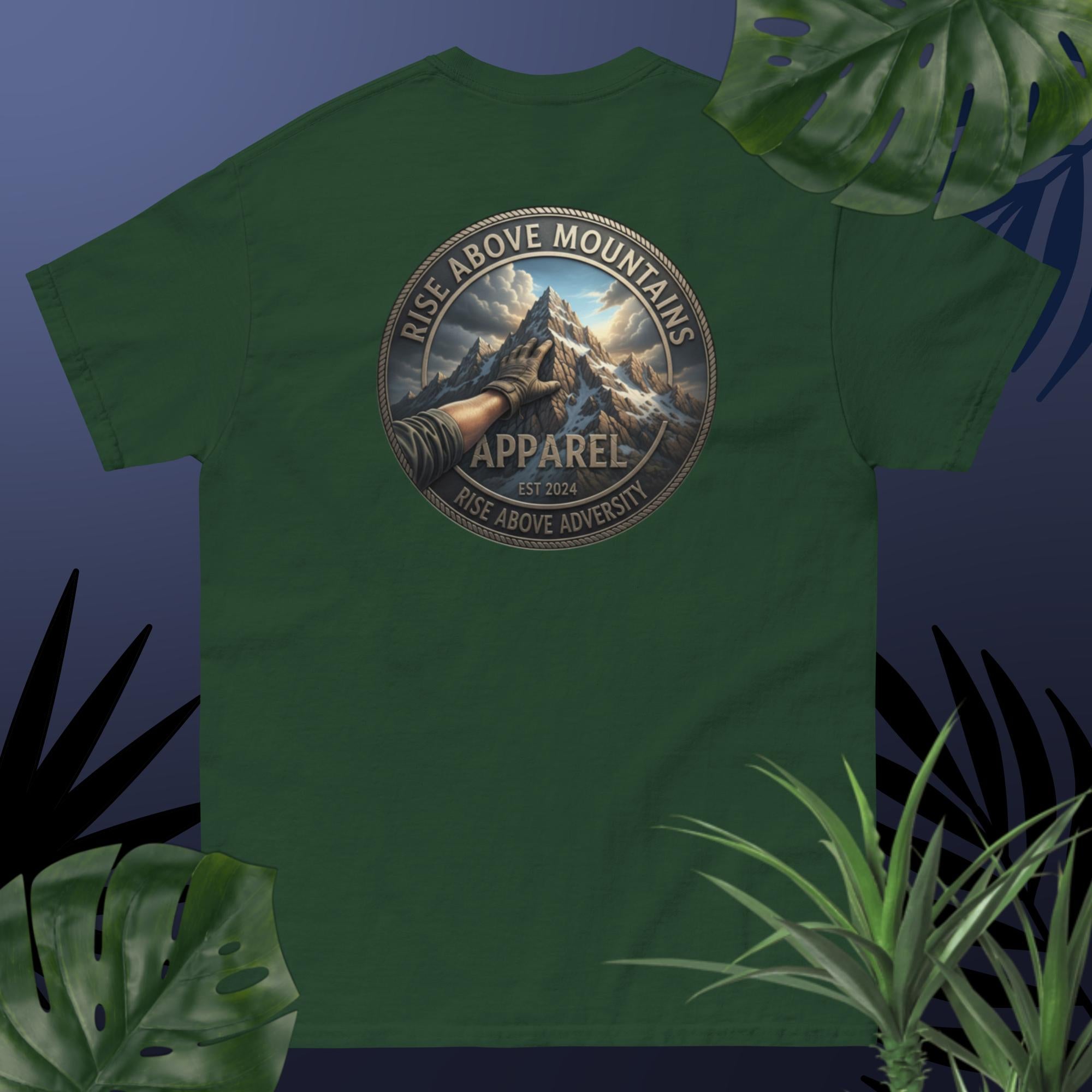 Unisex "Rise above adversity" classic tee - Rise Above Mountains LLC