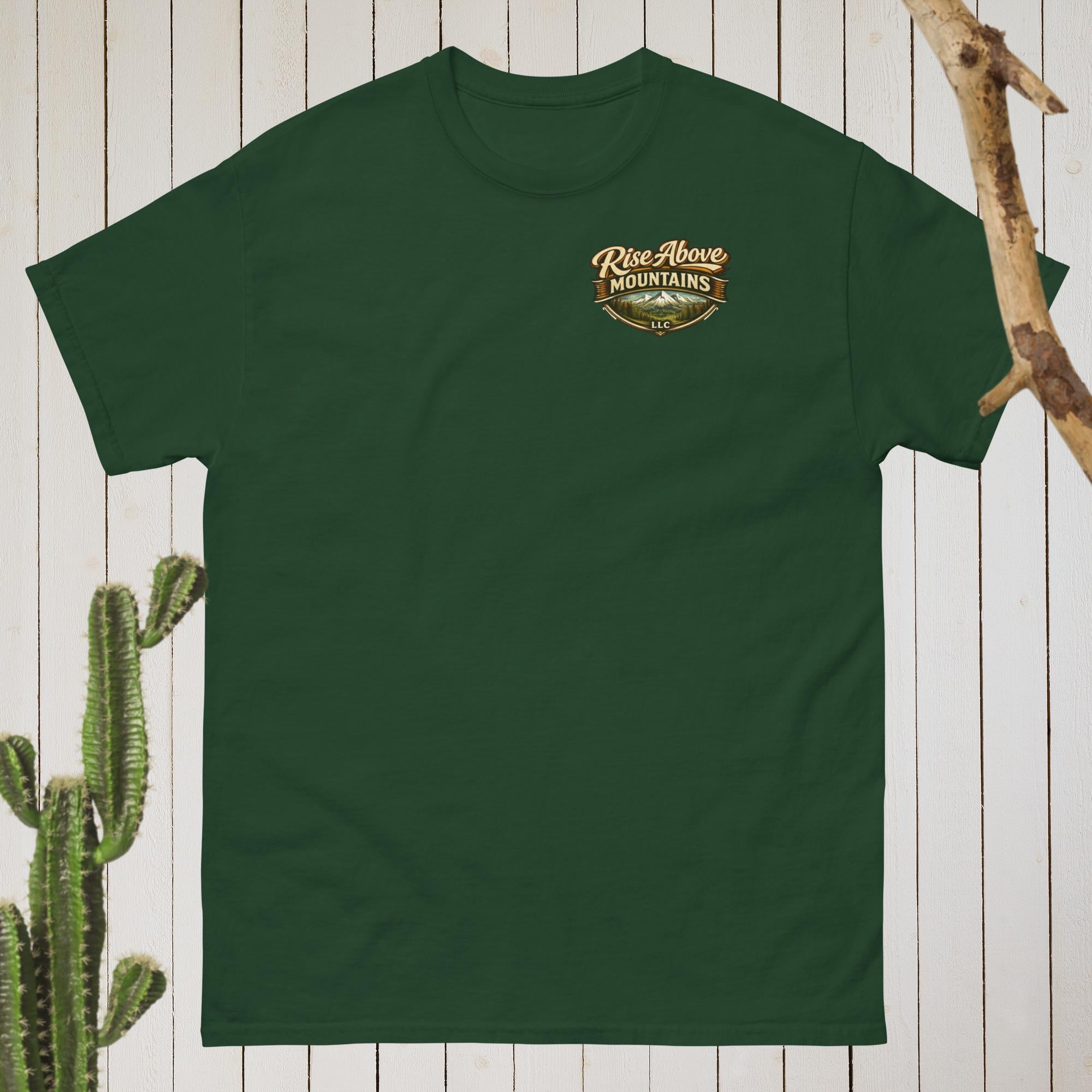 Unisex "Courage over comfort" classic tee - Rise Above Mountains LLC