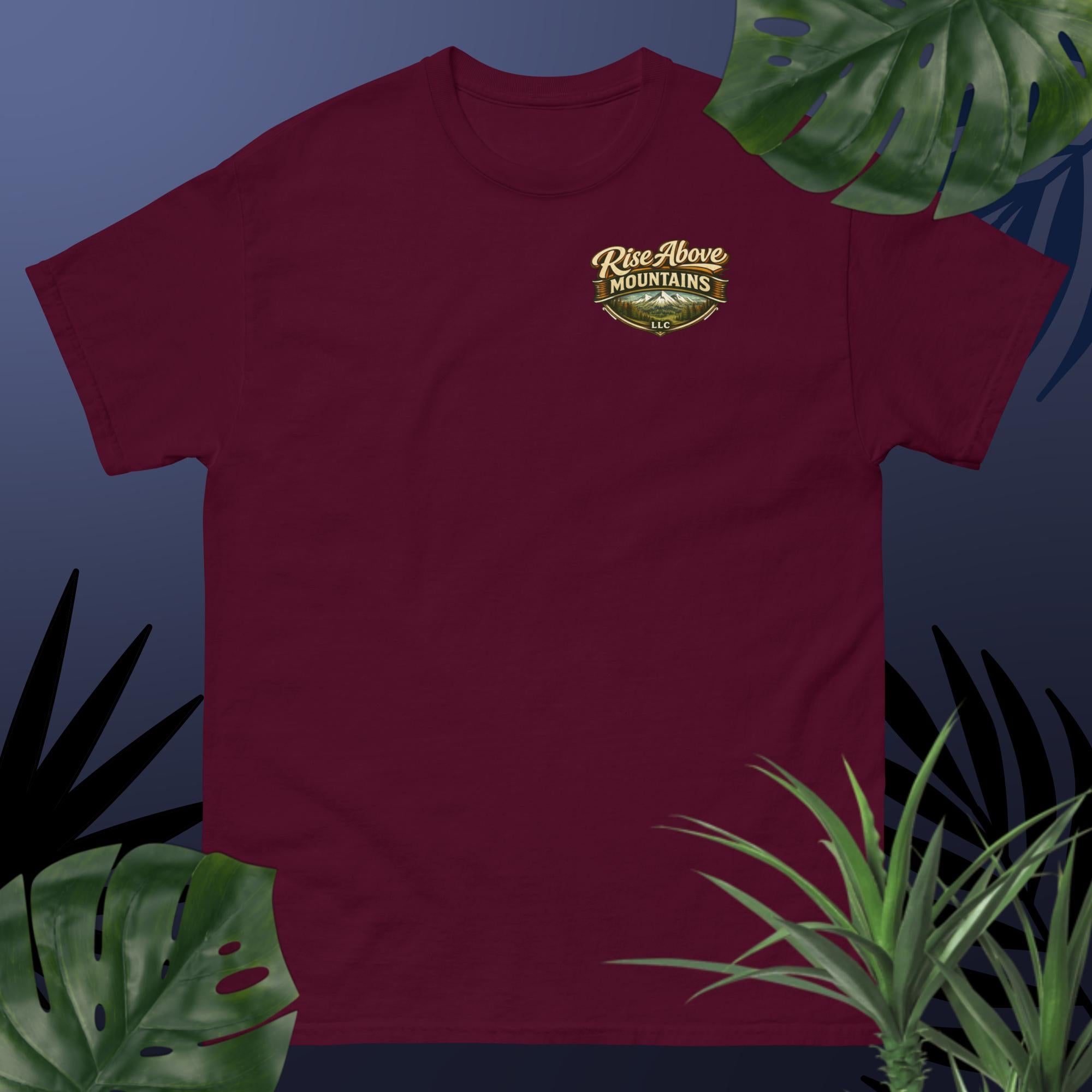 Unisex "Rise above adversity" classic tee - Rise Above Mountains LLC