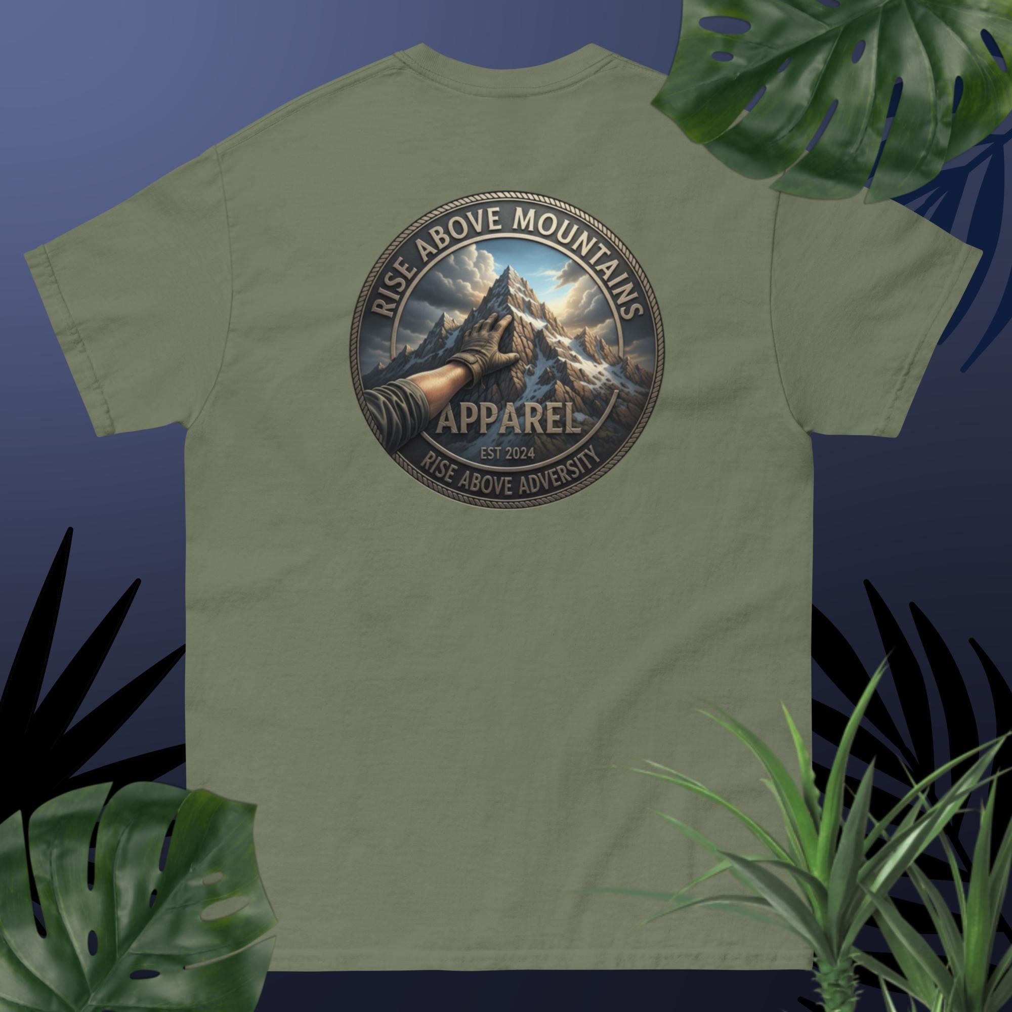 Unisex "Rise above adversity" classic tee - Rise Above Mountains LLC