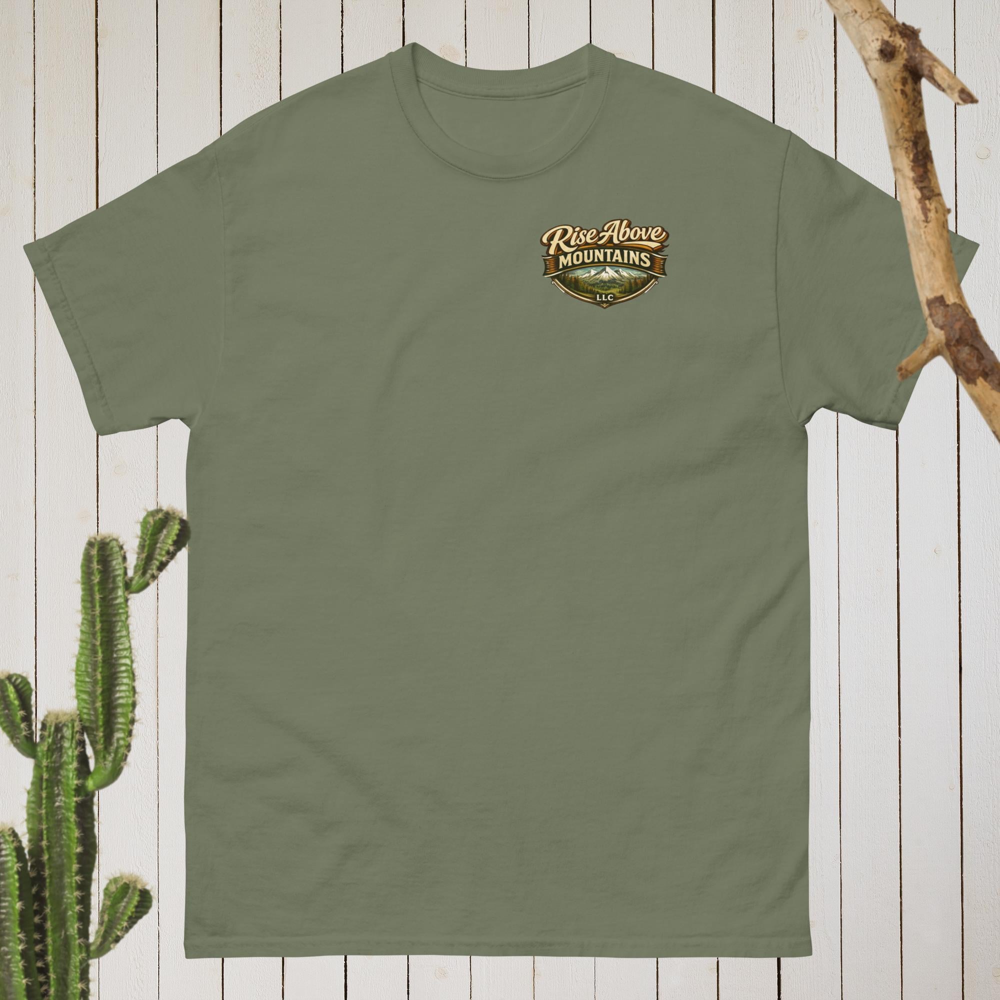 Unisex "Courage over comfort" classic tee - Rise Above Mountains LLC