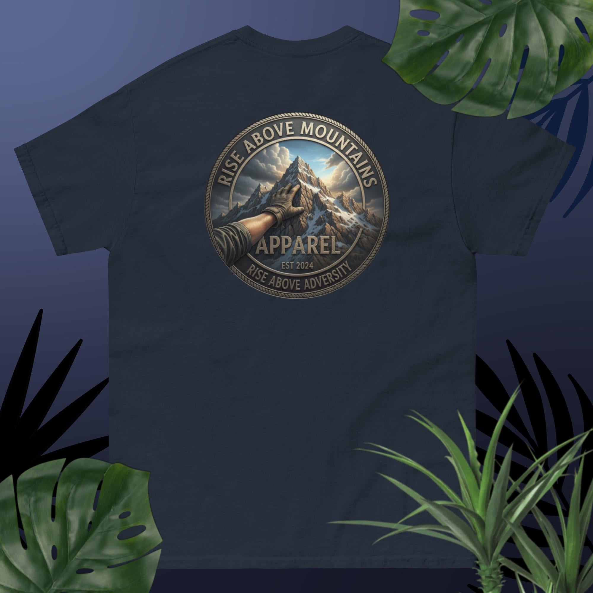 Unisex "Rise above adversity" classic tee - Rise Above Mountains LLC