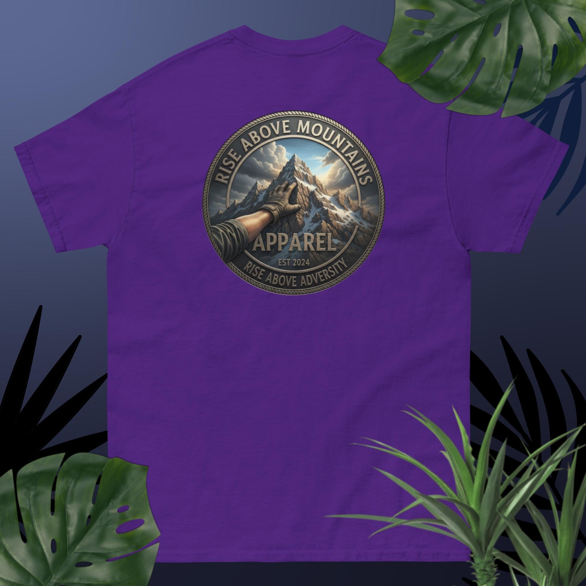 Unisex "Rise above adversity" classic tee - Rise Above Mountains LLC