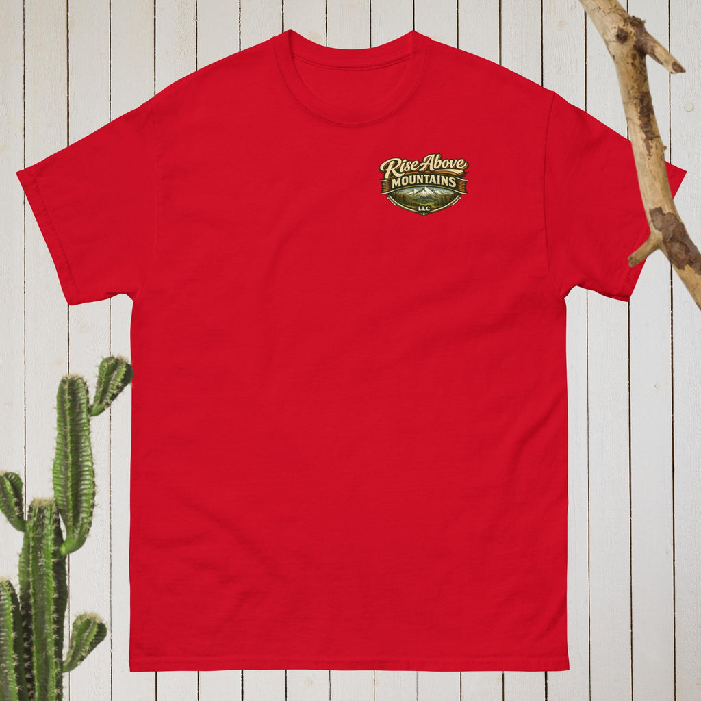 Unisex "Courage over comfort" classic tee - Rise Above Mountains LLC