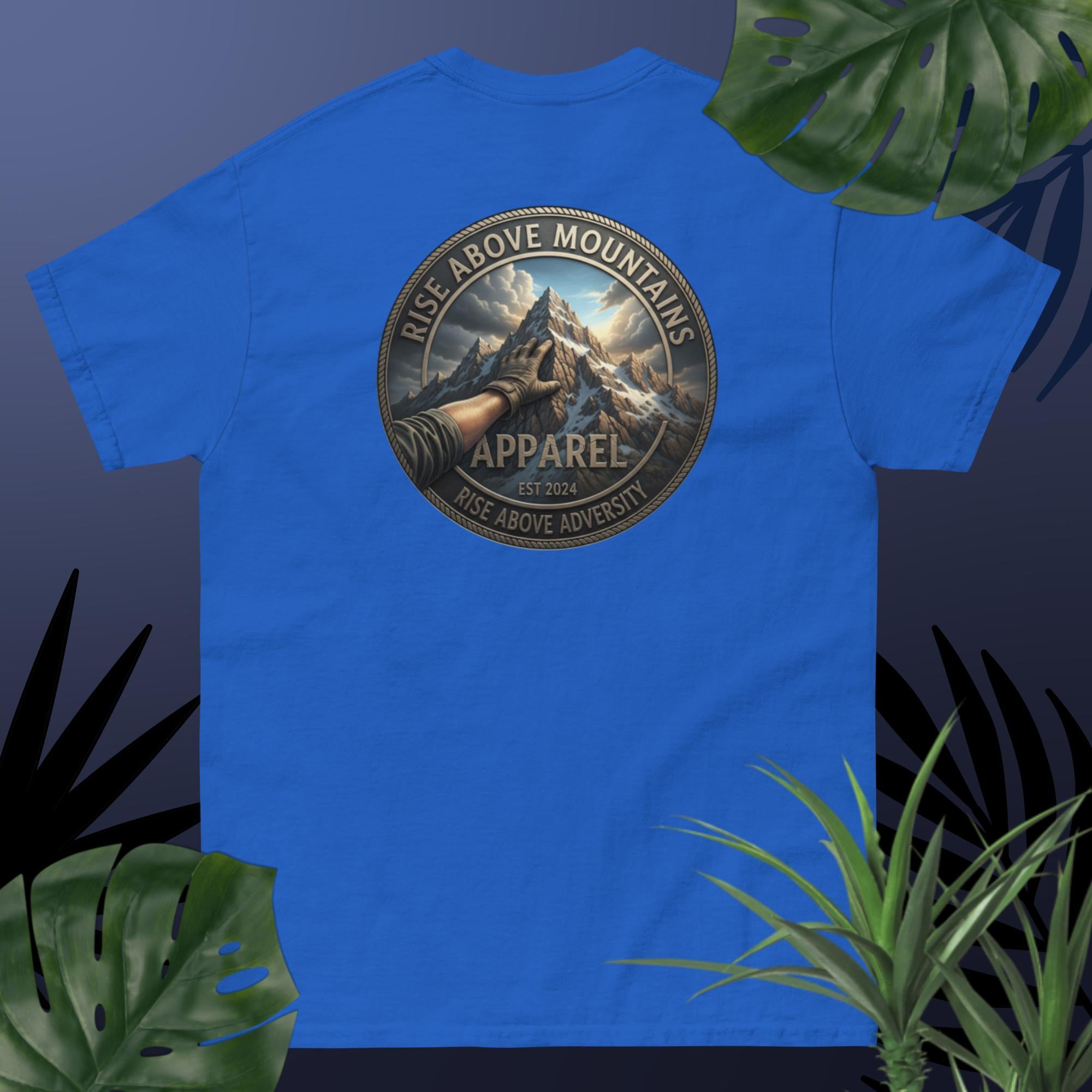 Unisex "Rise above adversity" classic tee - Rise Above Mountains LLC