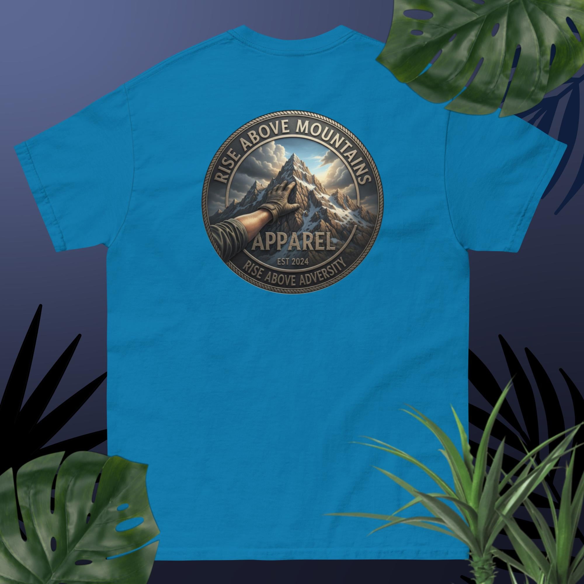 Unisex "Rise above adversity" classic tee - Rise Above Mountains LLC