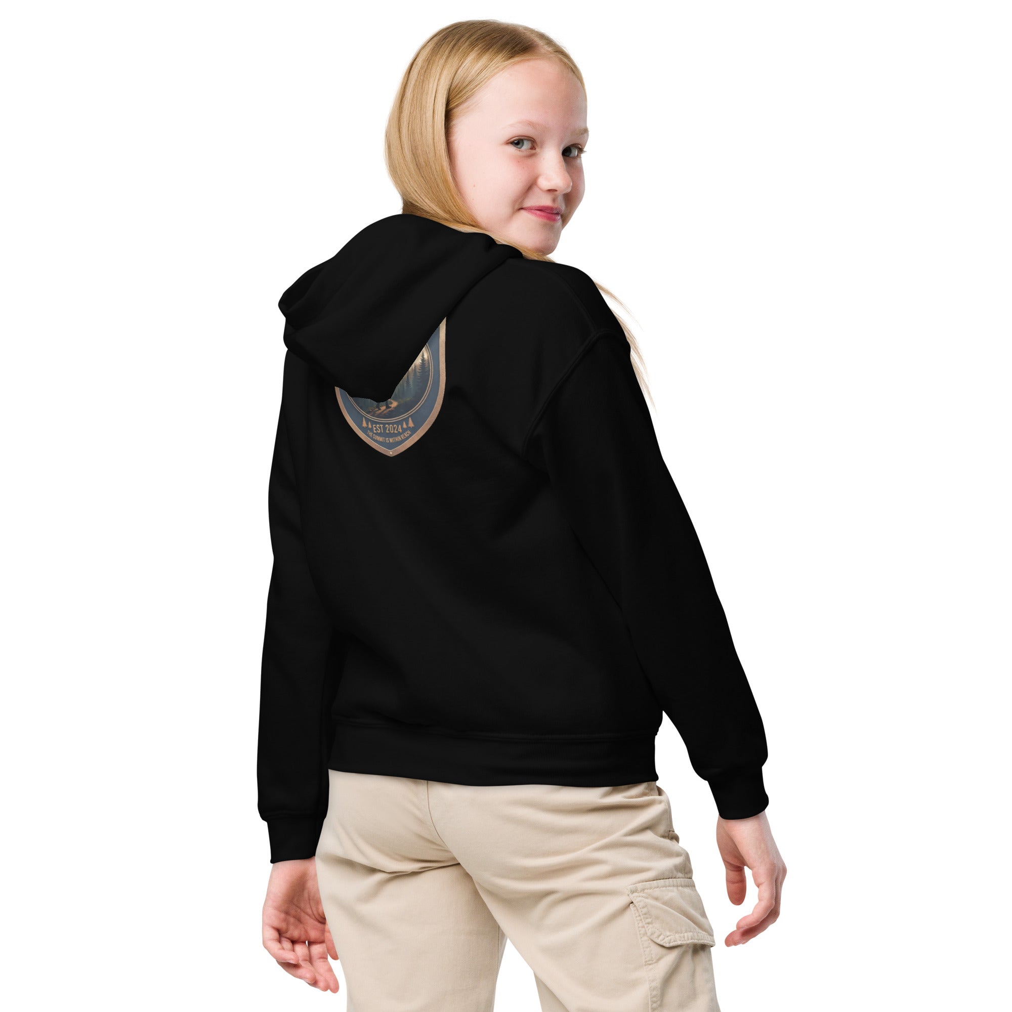 Youth "The summit is within your reach" hoodie - Rise Above Mountains LLC