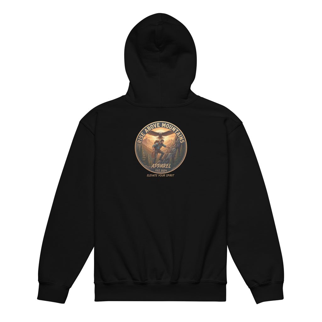 Youth "Elevate your spirit" hoodie - Rise Above Mountains LLC
