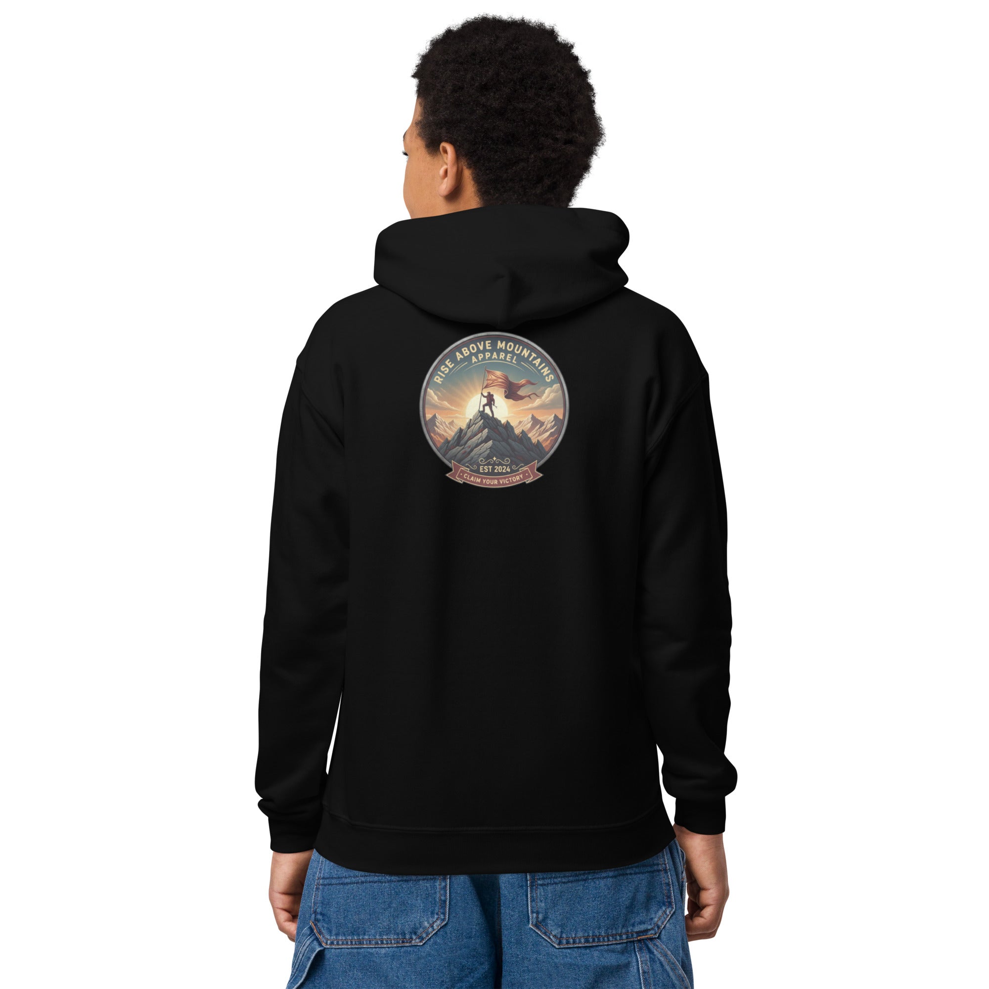 Youth "Claim your victory" hoodie - Rise Above Mountains LLC
