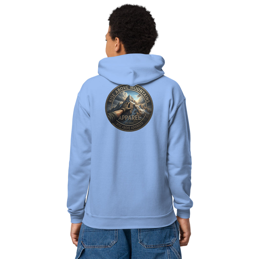 Youth "Rise above adversity" hoodie - Rise Above Mountains LLC