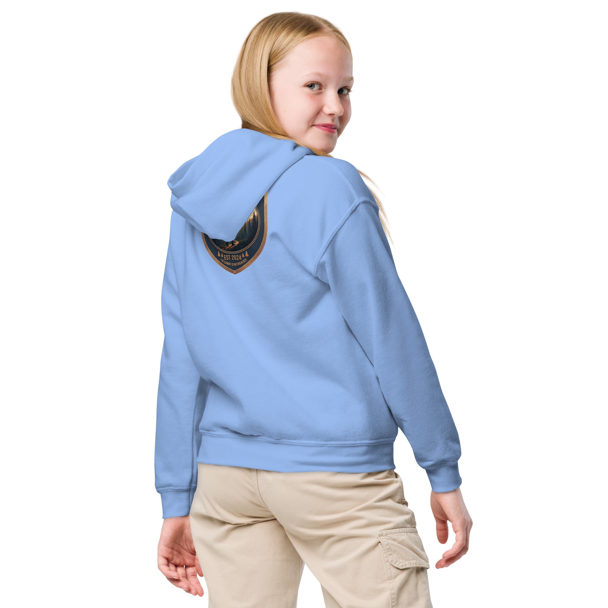 Youth "The summit is within your reach" hoodie - Rise Above Mountains LLC