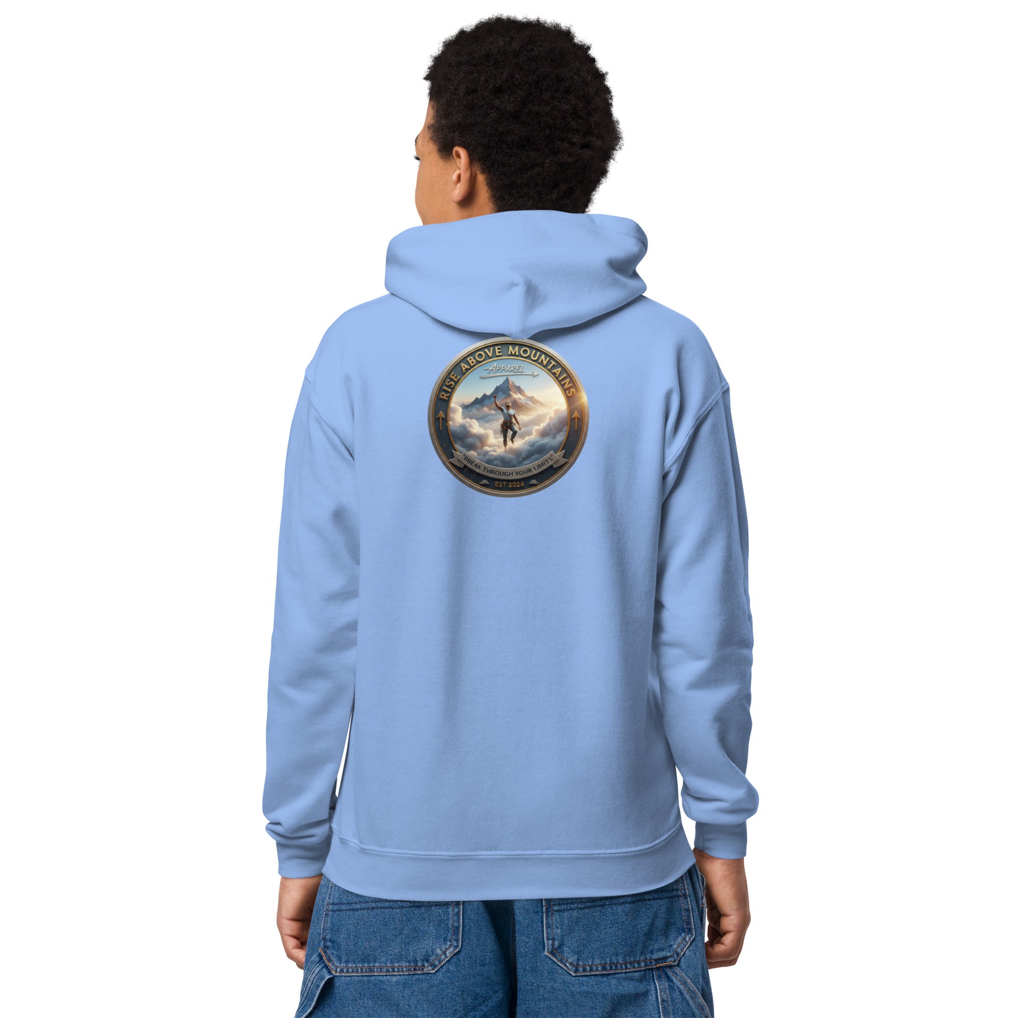 Youth "Break through your limits" hoodie - Rise Above Mountains LLC