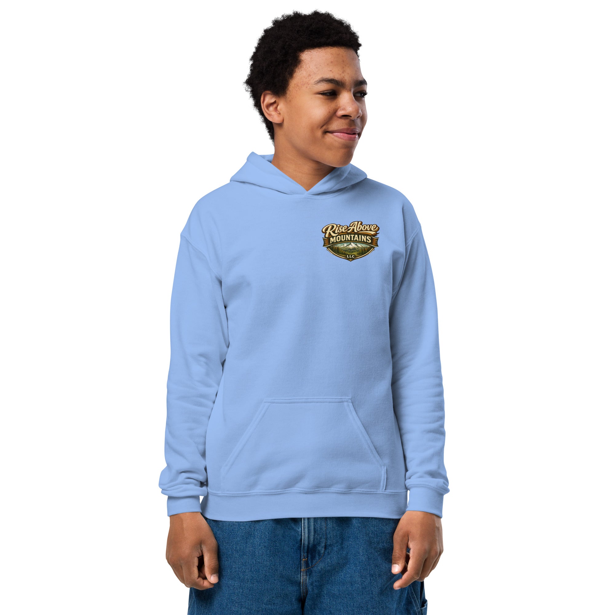 Youth "Rise above adversity" hoodie - Rise Above Mountains LLC