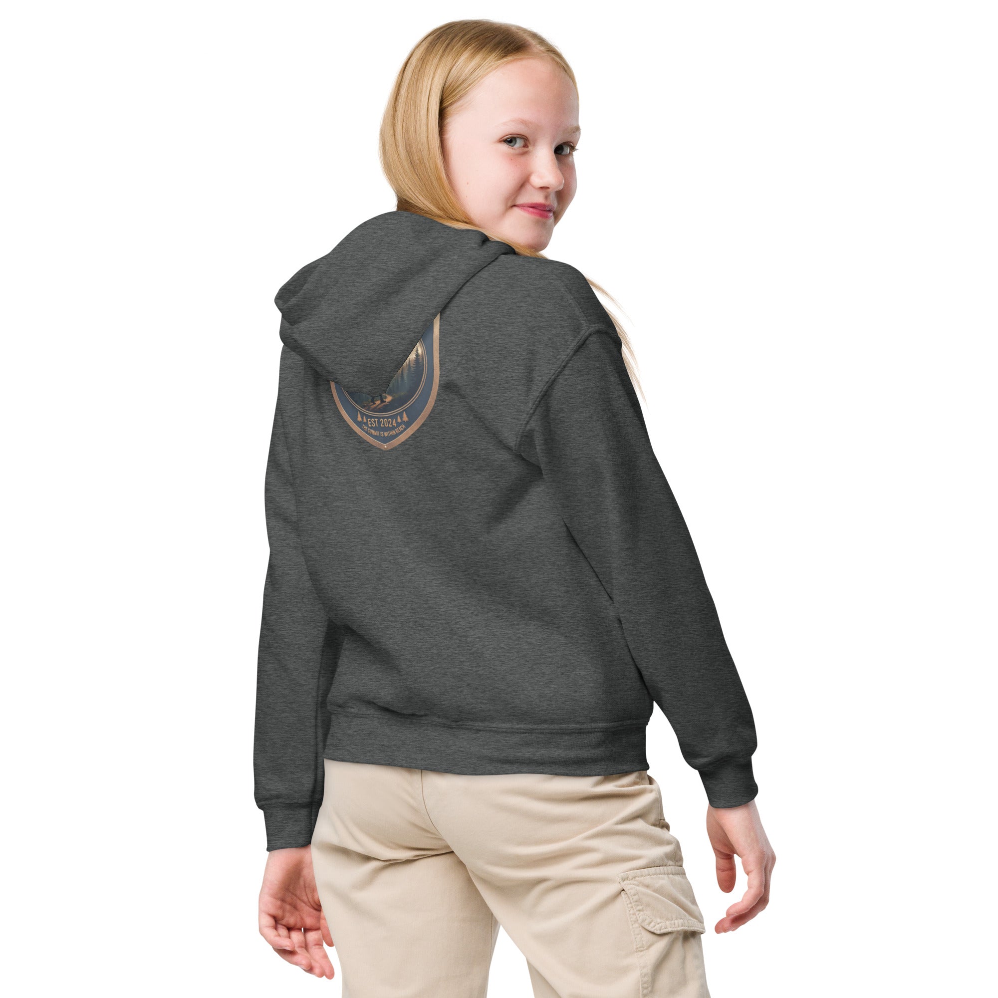 Youth "The summit is within your reach" hoodie - Rise Above Mountains LLC