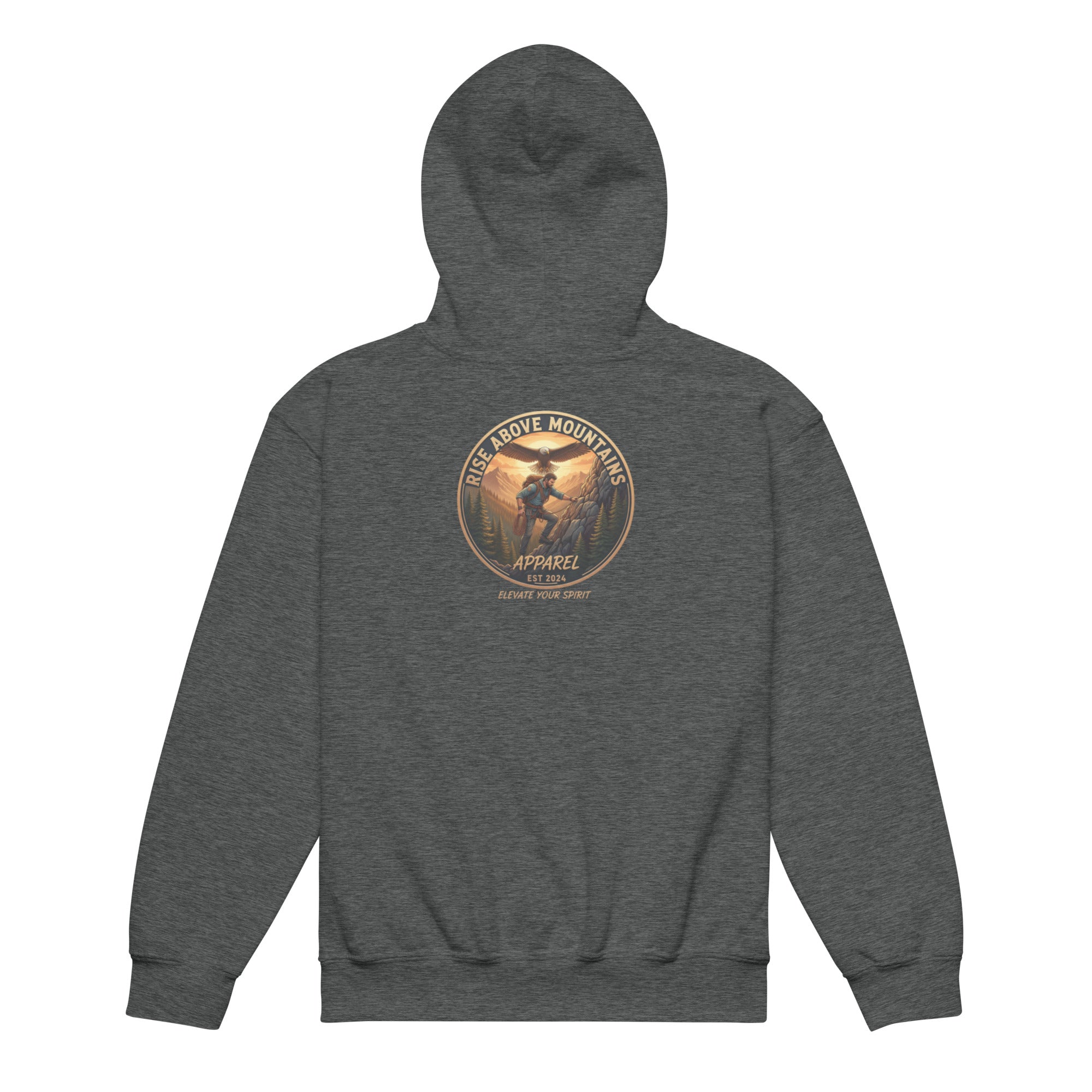 Youth "Elevate your spirit" hoodie - Rise Above Mountains LLC