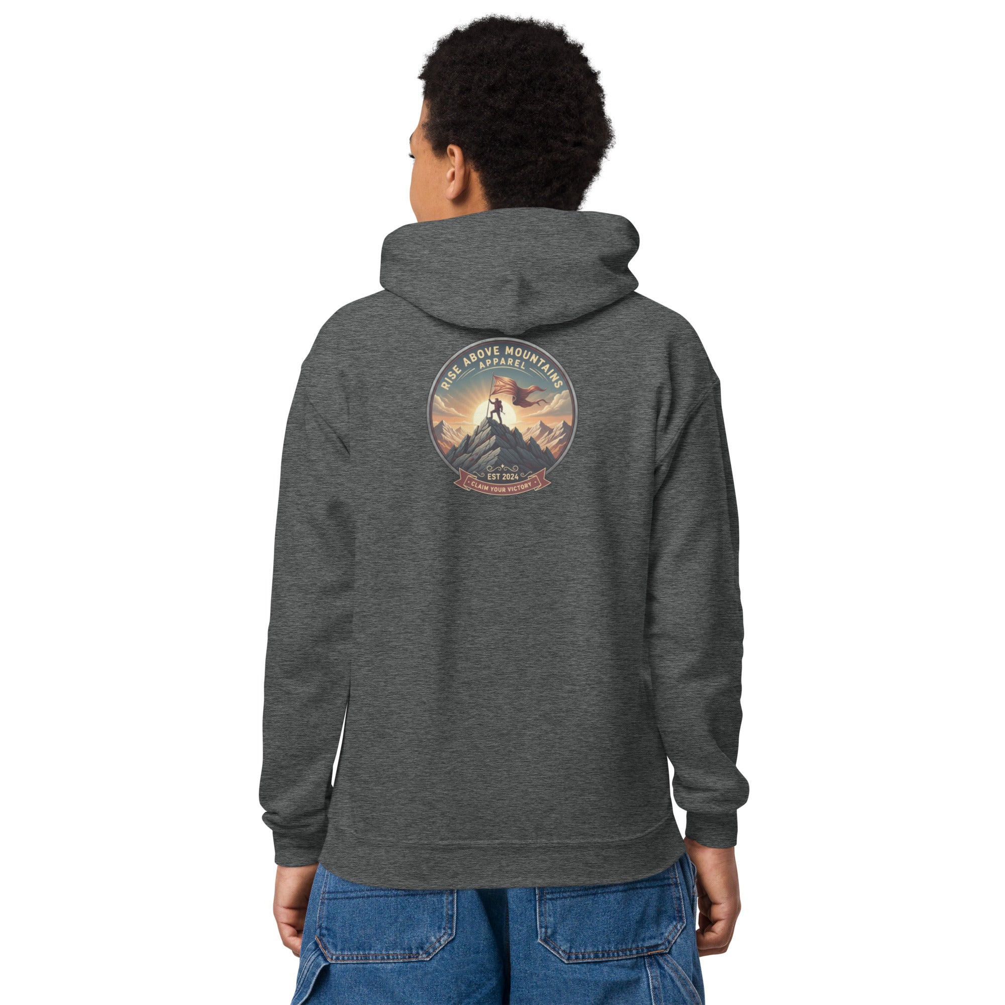 Youth "Claim your victory" hoodie - Rise Above Mountains LLC