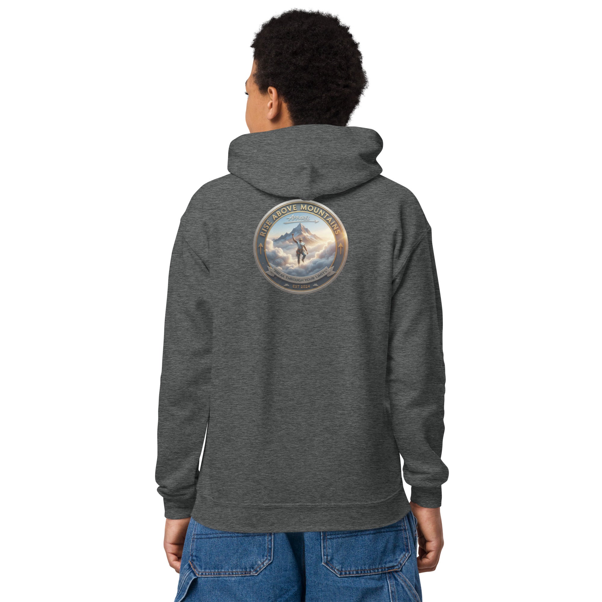 Youth "Break through your limits" hoodie - Rise Above Mountains LLC