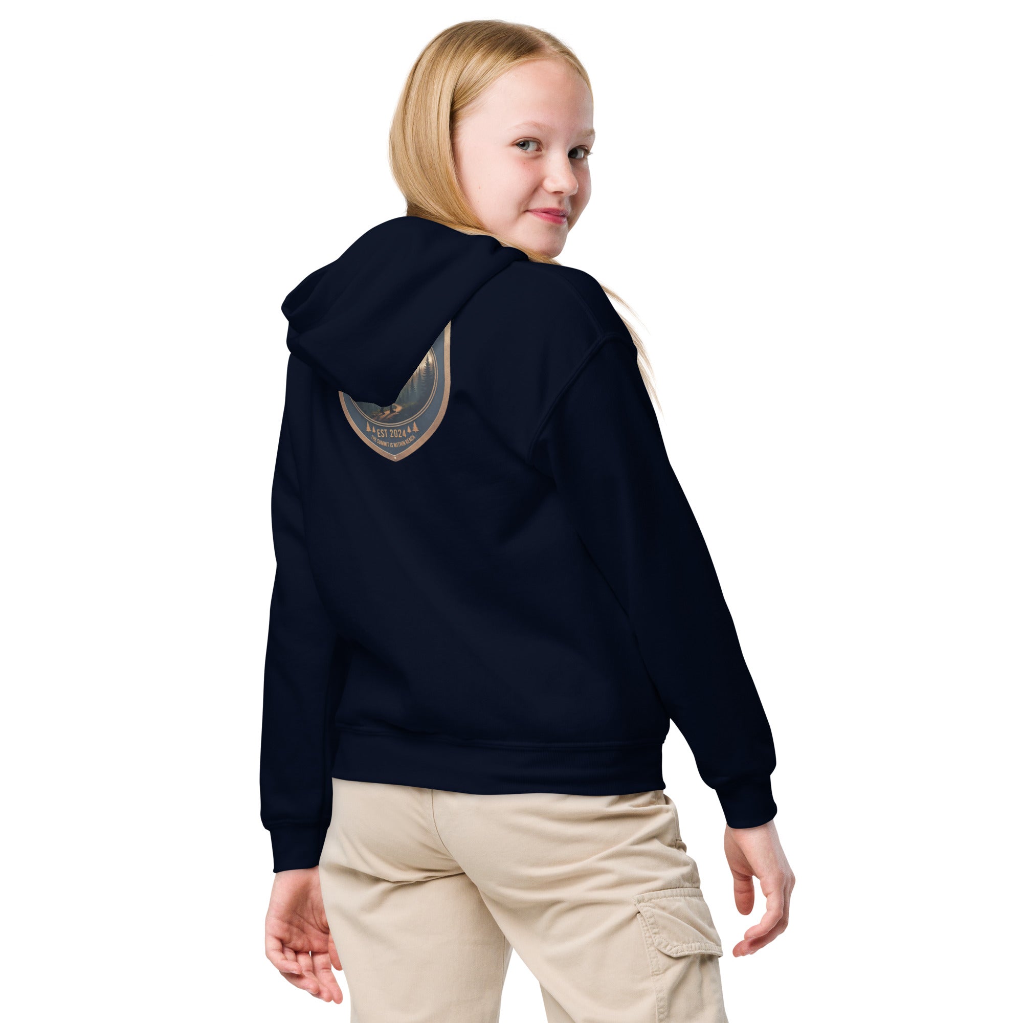 Youth "The summit is within your reach" hoodie - Rise Above Mountains LLC
