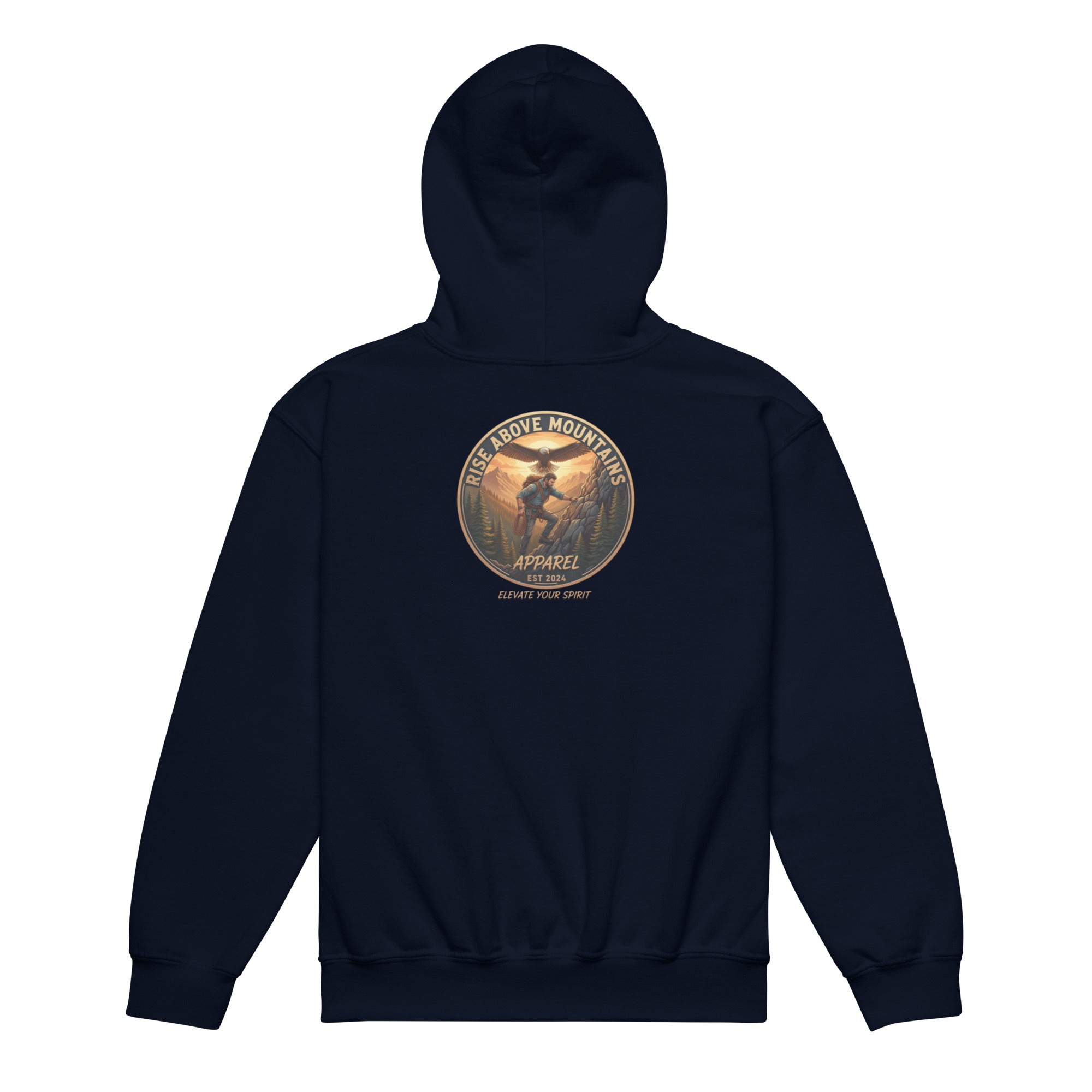 Youth "Elevate your spirit" hoodie - Rise Above Mountains LLC