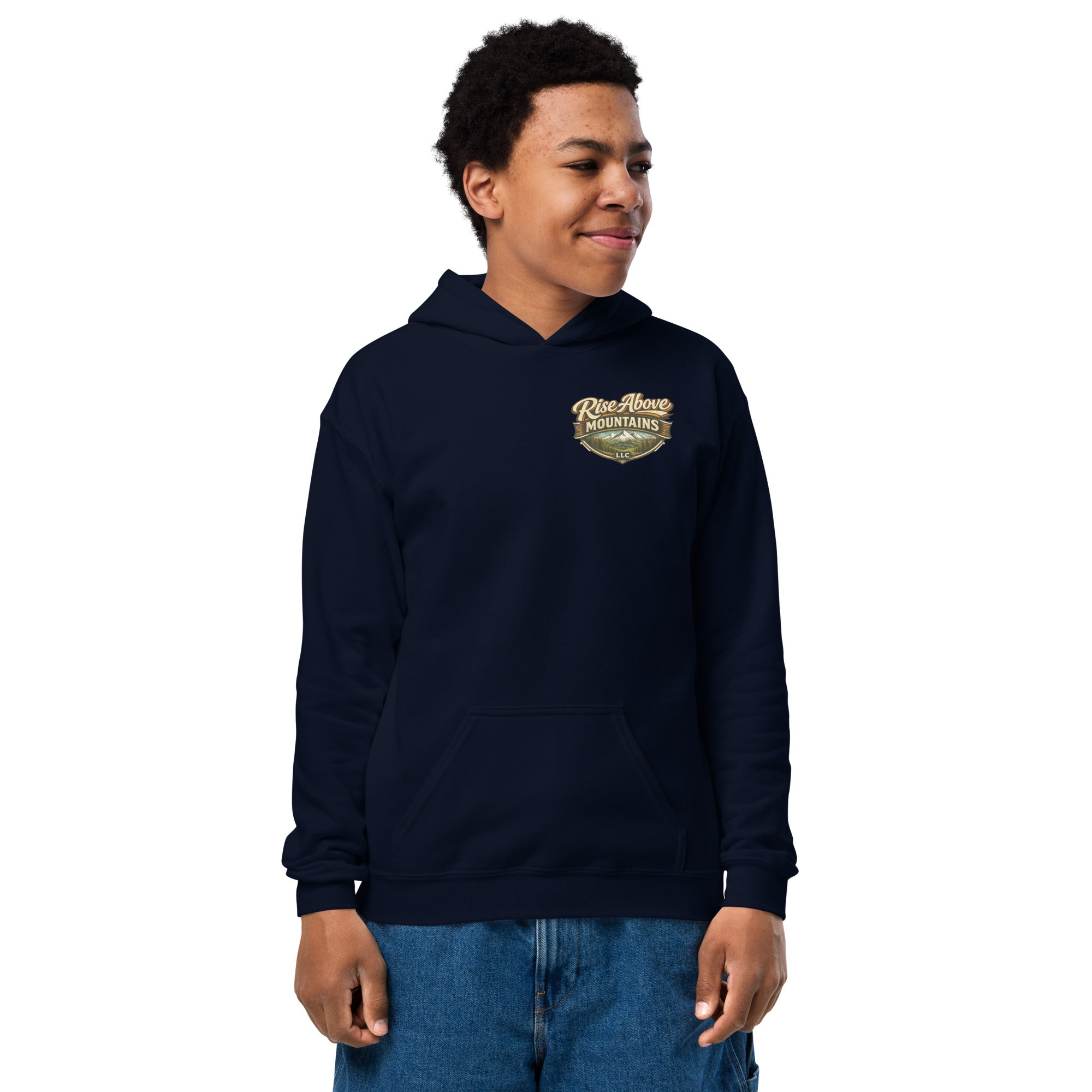 Youth "Rise above adversity" hoodie - Rise Above Mountains LLC