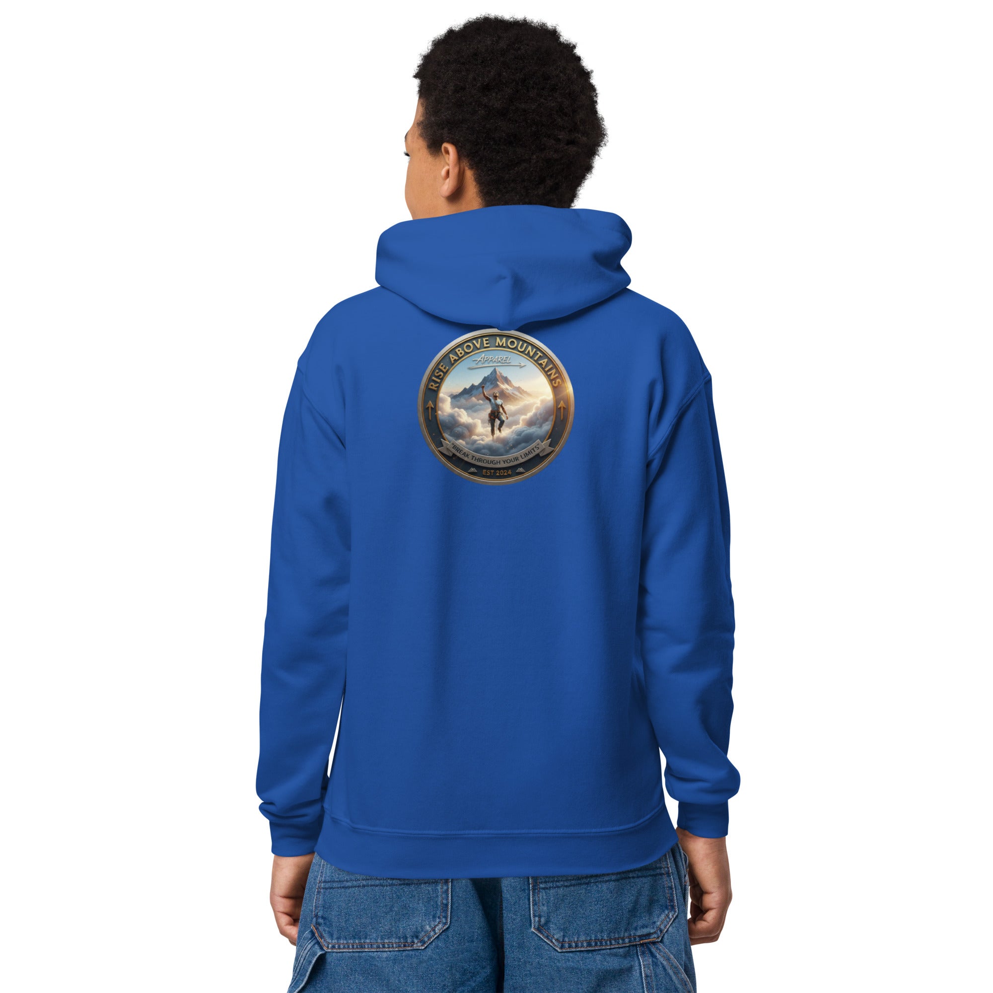 Youth "Break through your limits" hoodie - Rise Above Mountains LLC