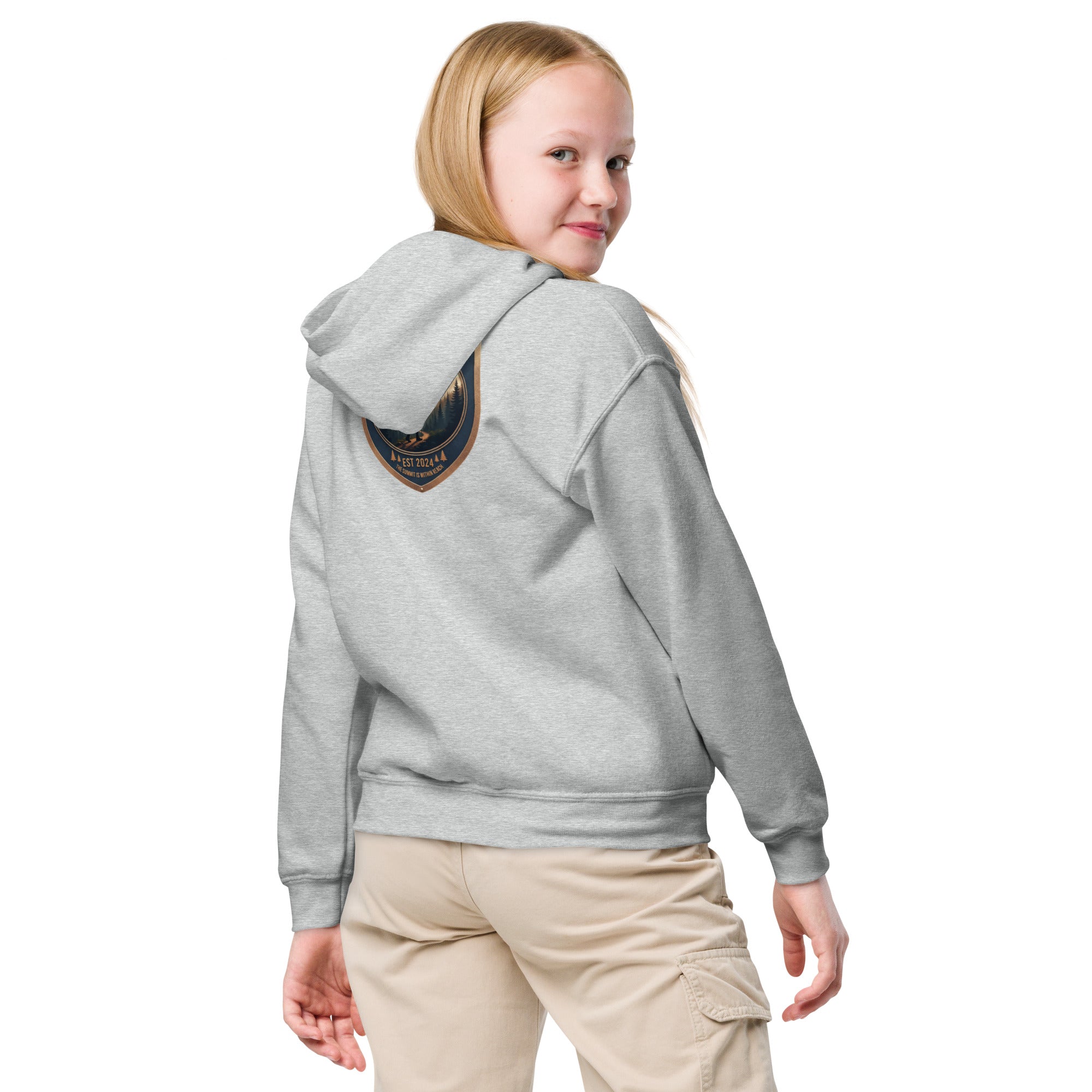 Youth "The summit is within your reach" hoodie - Rise Above Mountains LLC