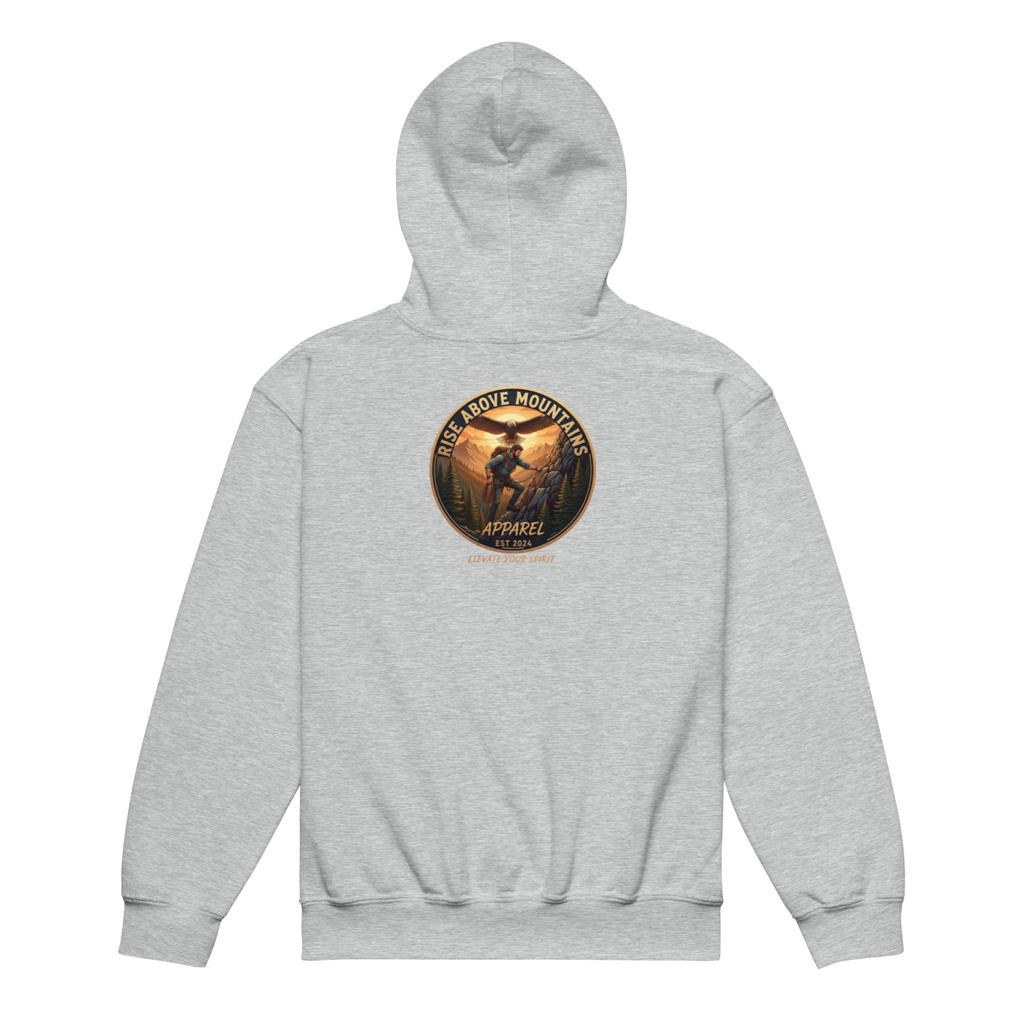 Youth "Elevate your spirit" hoodie - Rise Above Mountains LLC