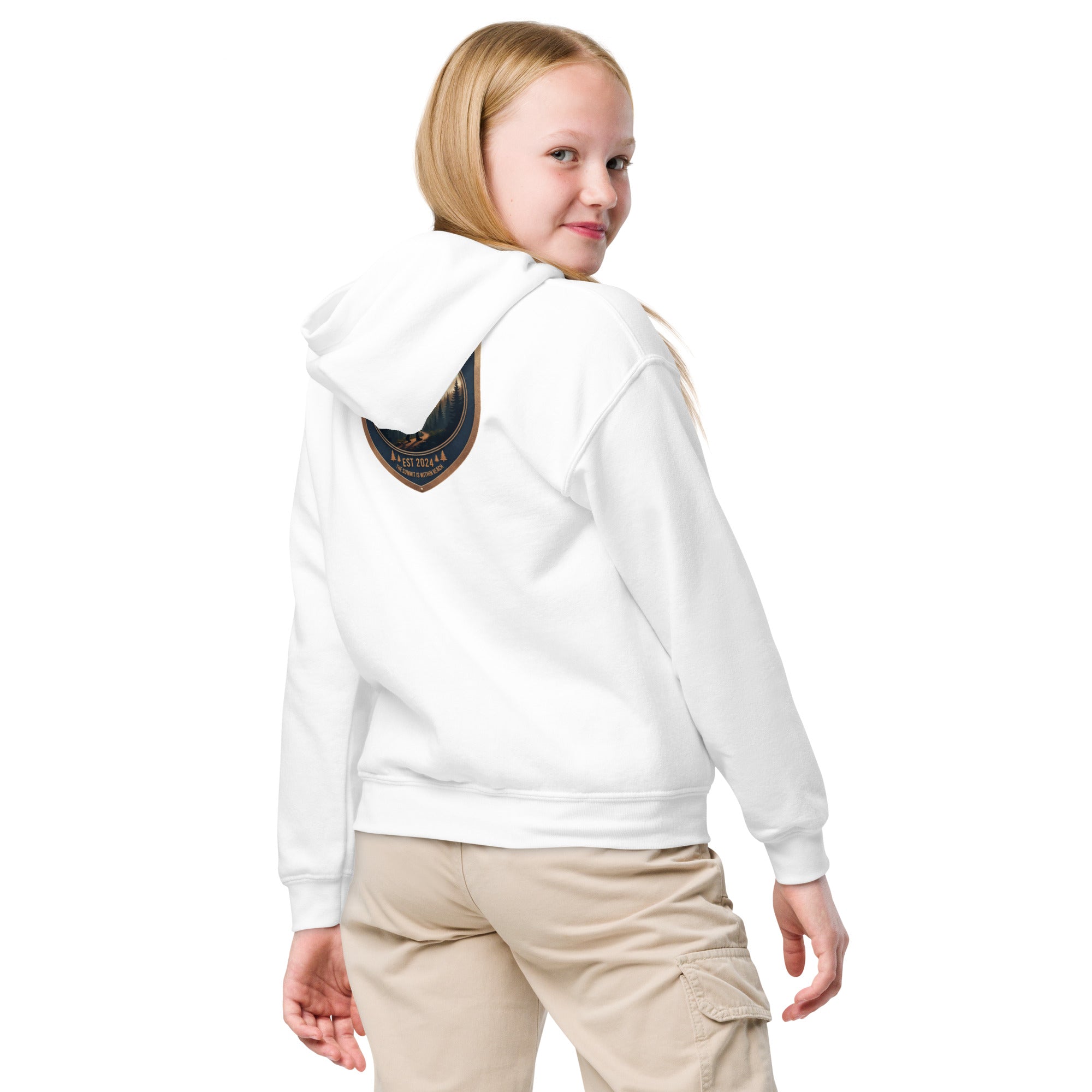 Youth "The summit is within your reach" hoodie - Rise Above Mountains LLC