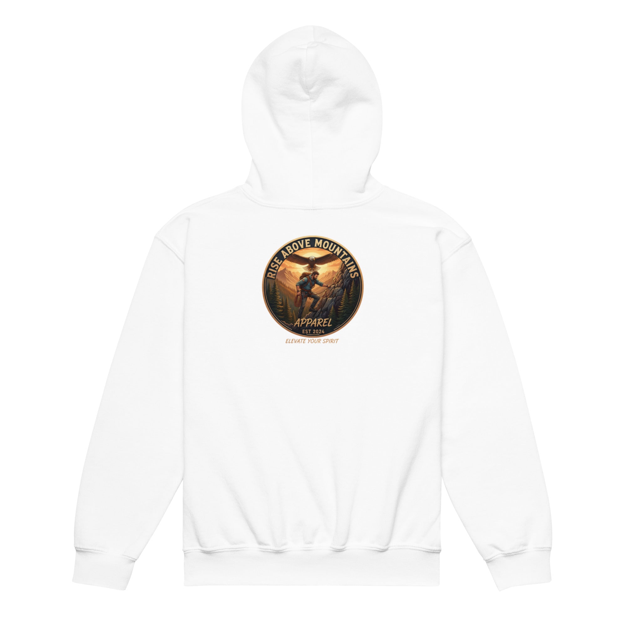 Youth "Elevate your spirit" hoodie - Rise Above Mountains LLC