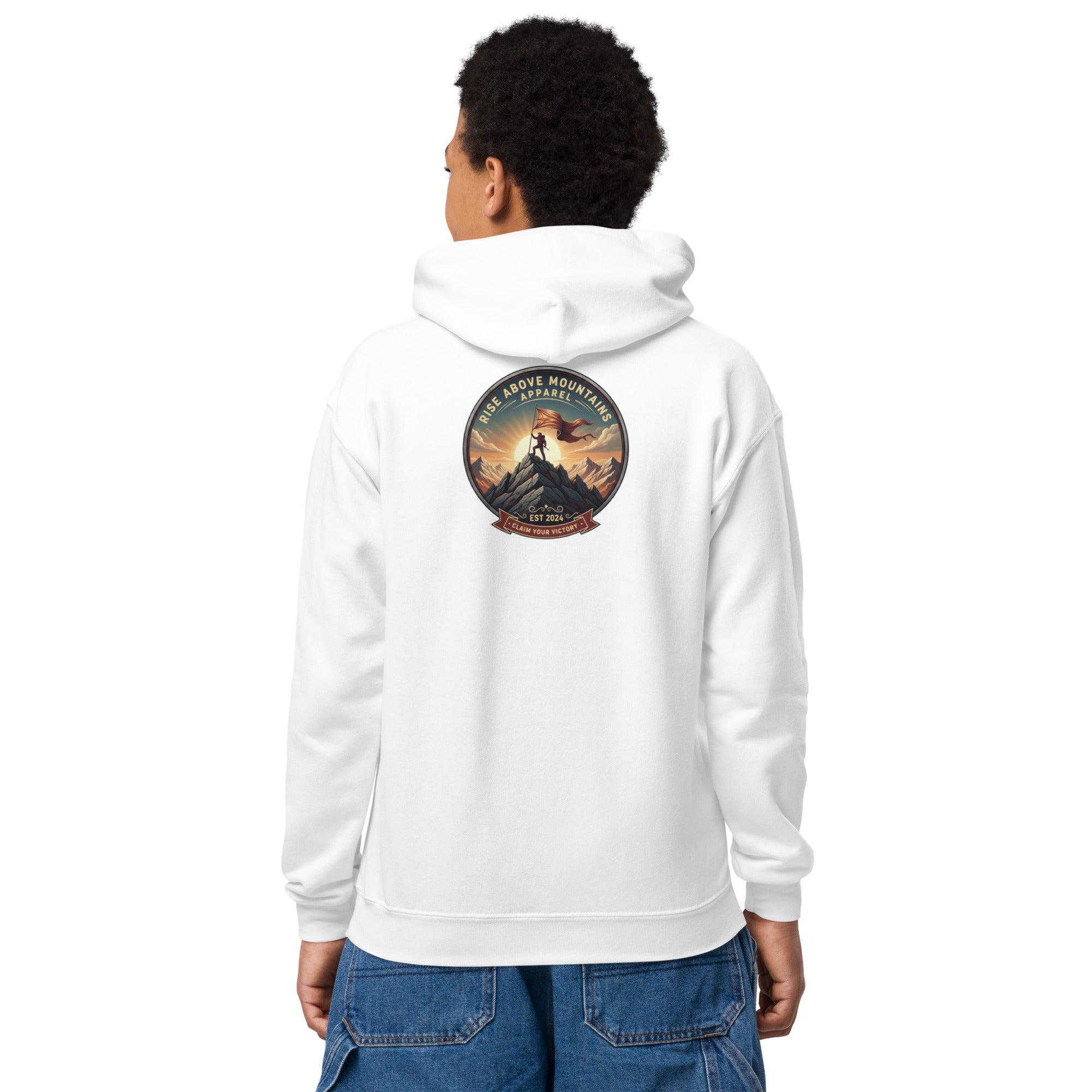 Youth "Claim your victory" hoodie - Rise Above Mountains LLC