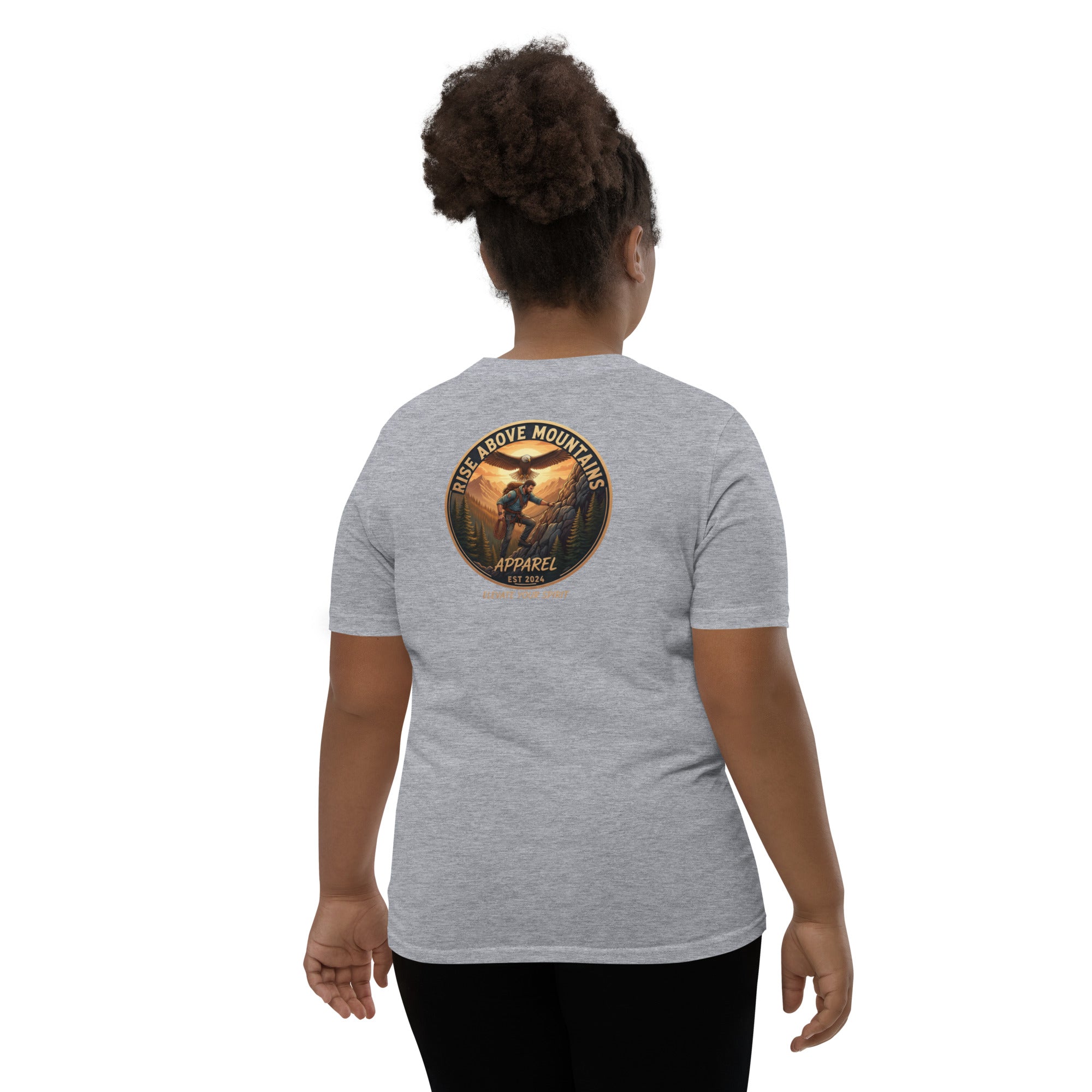 Youth "Elevate your spirit" T-Shirt - Rise Above Mountains LLC