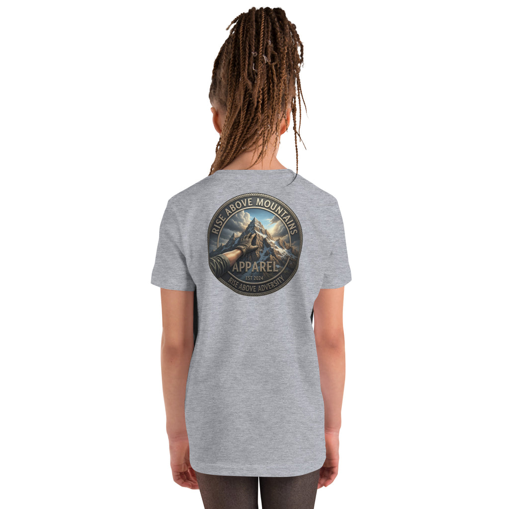 Youth "Rise above adversity" T-Shirt - Rise Above Mountains LLC