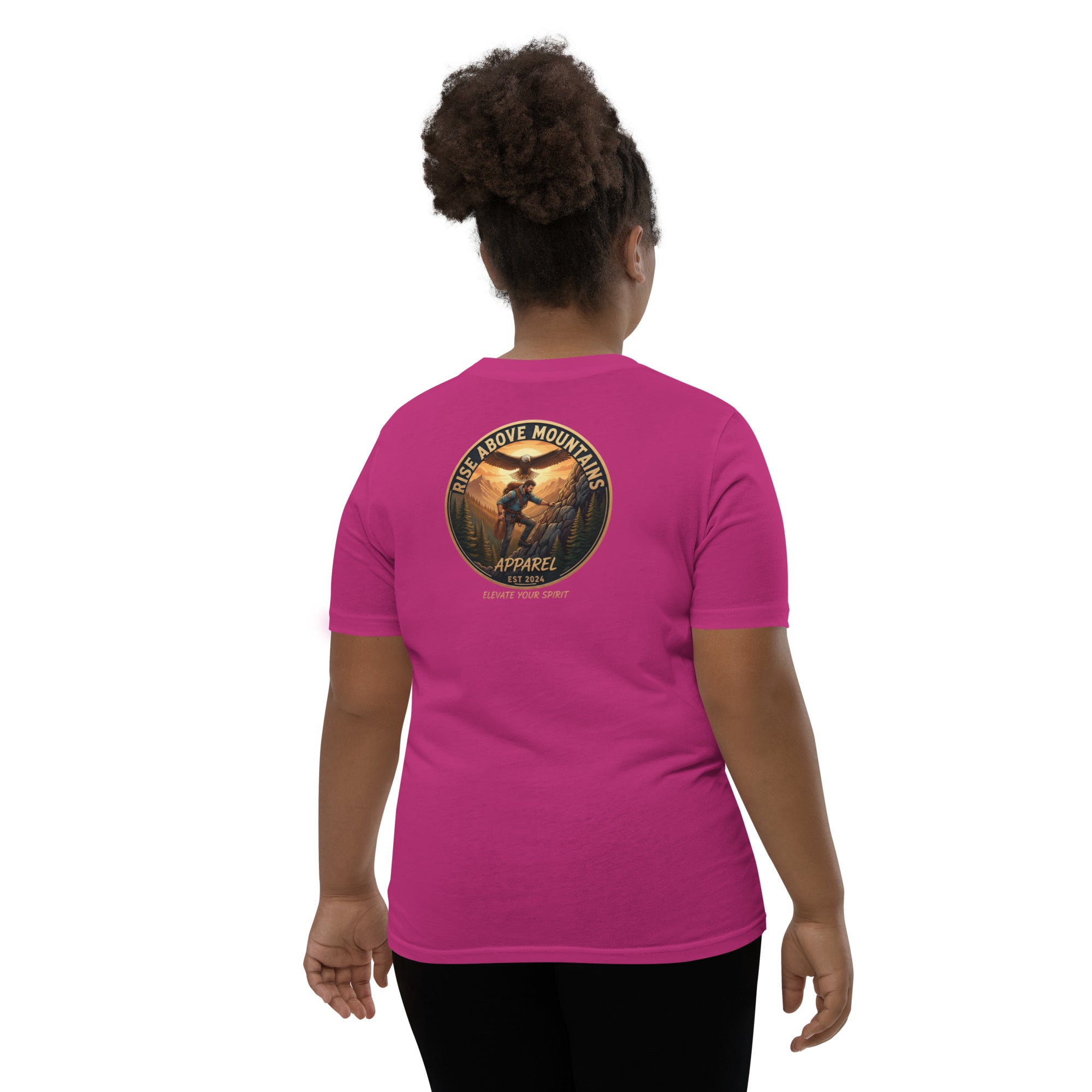 Youth "Elevate your spirit" T-Shirt - Rise Above Mountains LLC